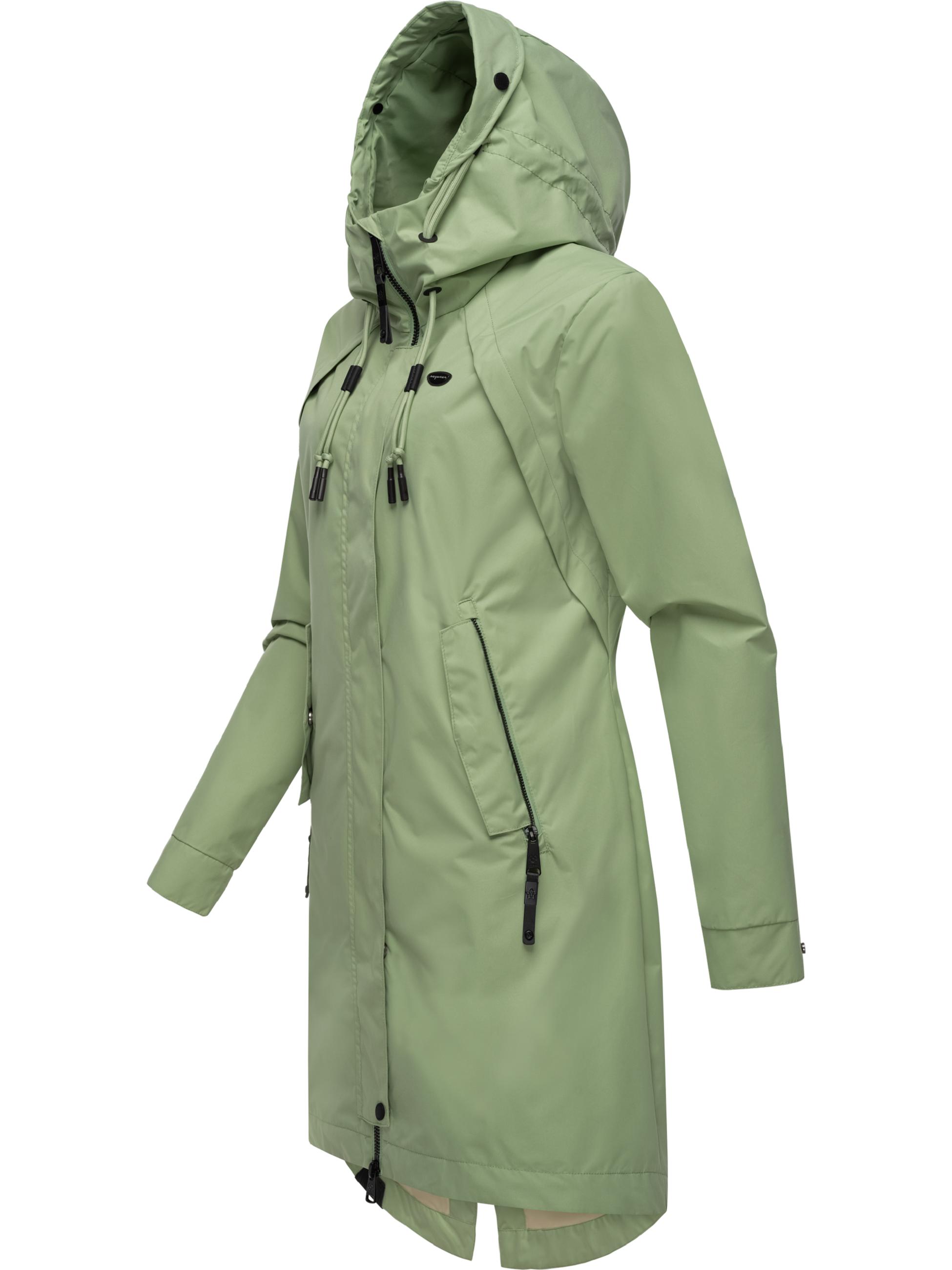 Oversized Übergangsparka mit Kapuze "Rejany" Dusty Green