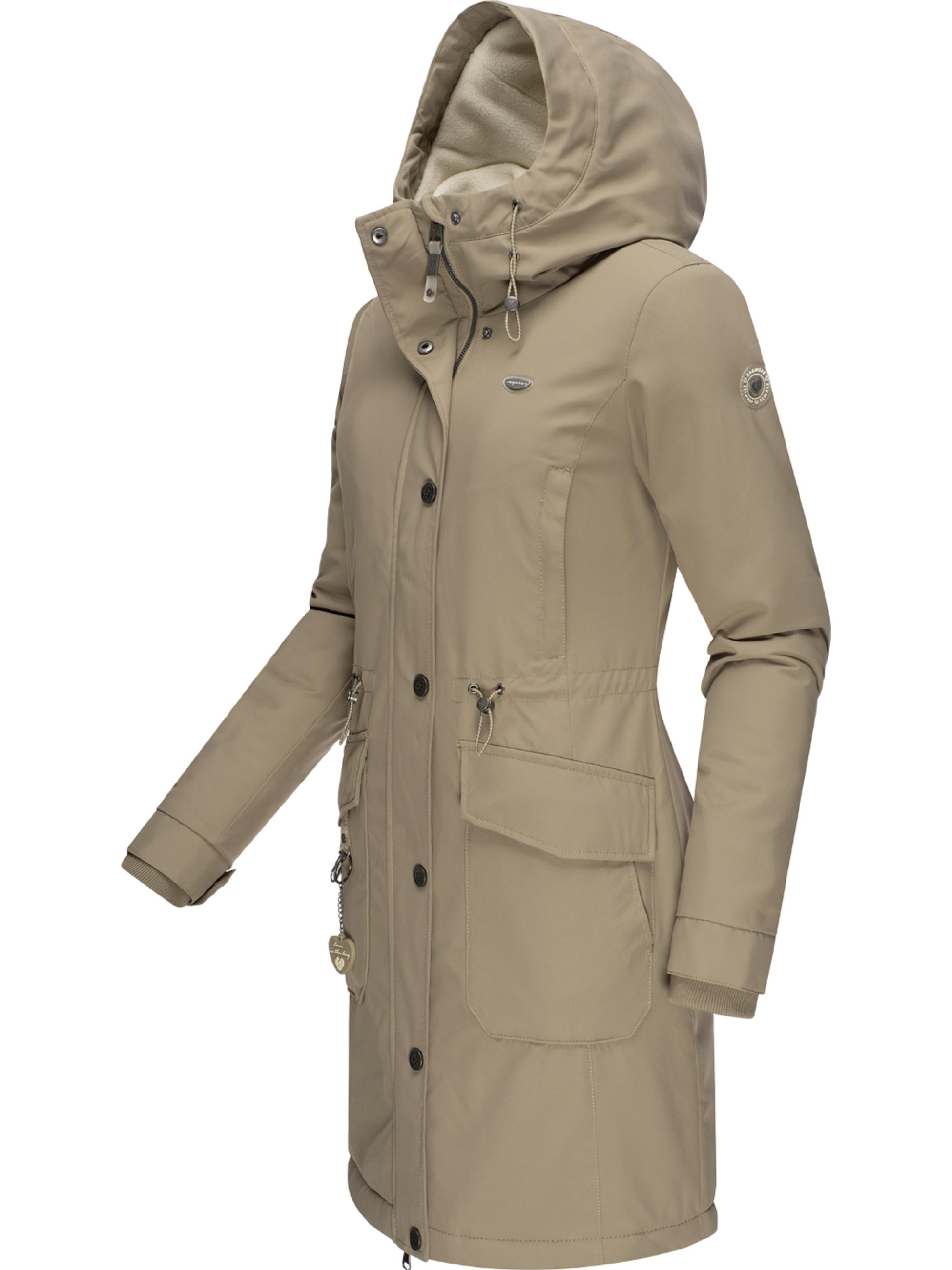 Langer Winterparka mit Kapuze "Reloved Remake  II Intl." Sand