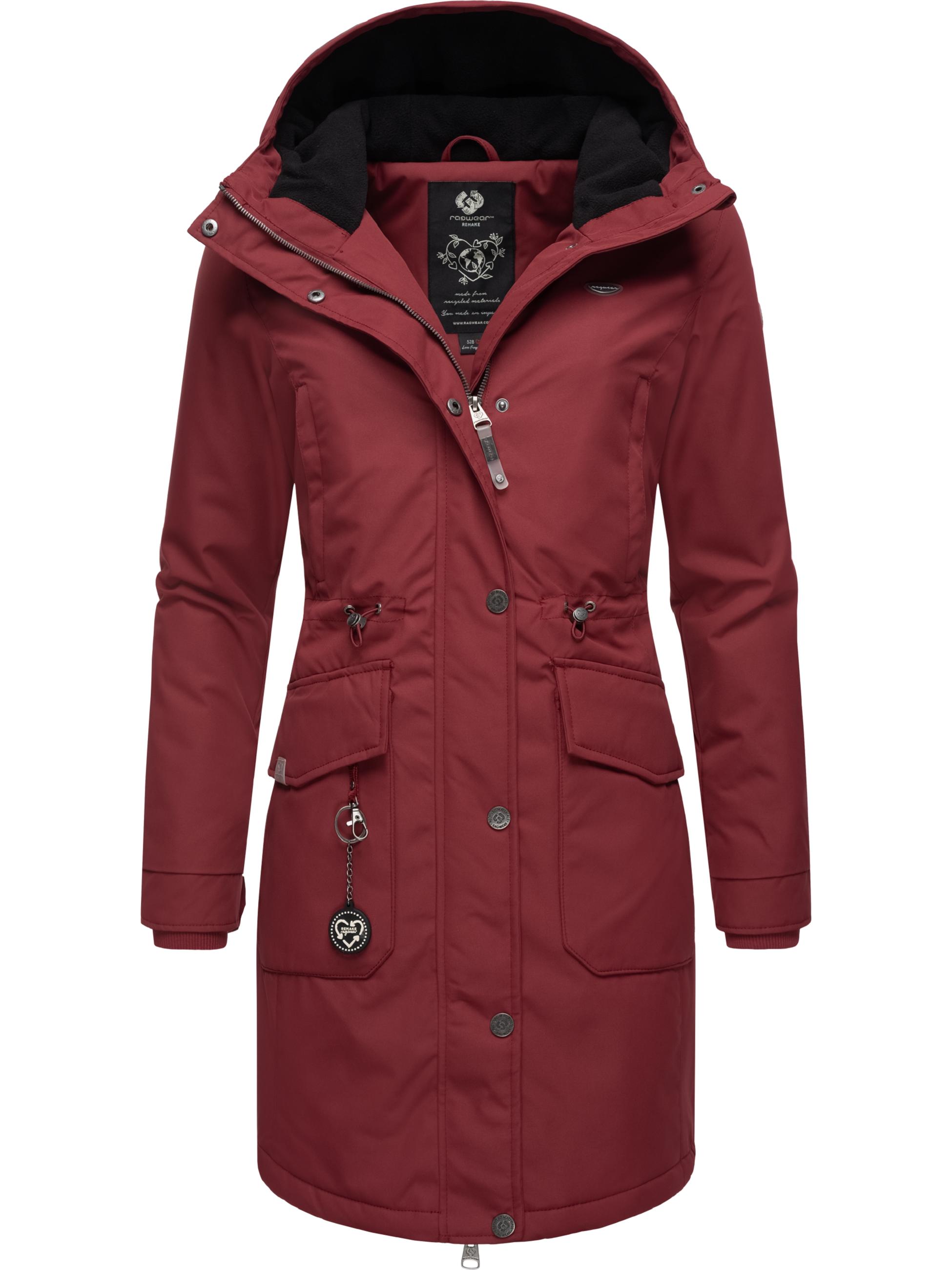 Langer Winterparka mit Kapuze "Reloved Remake  II Intl." Wine Red22