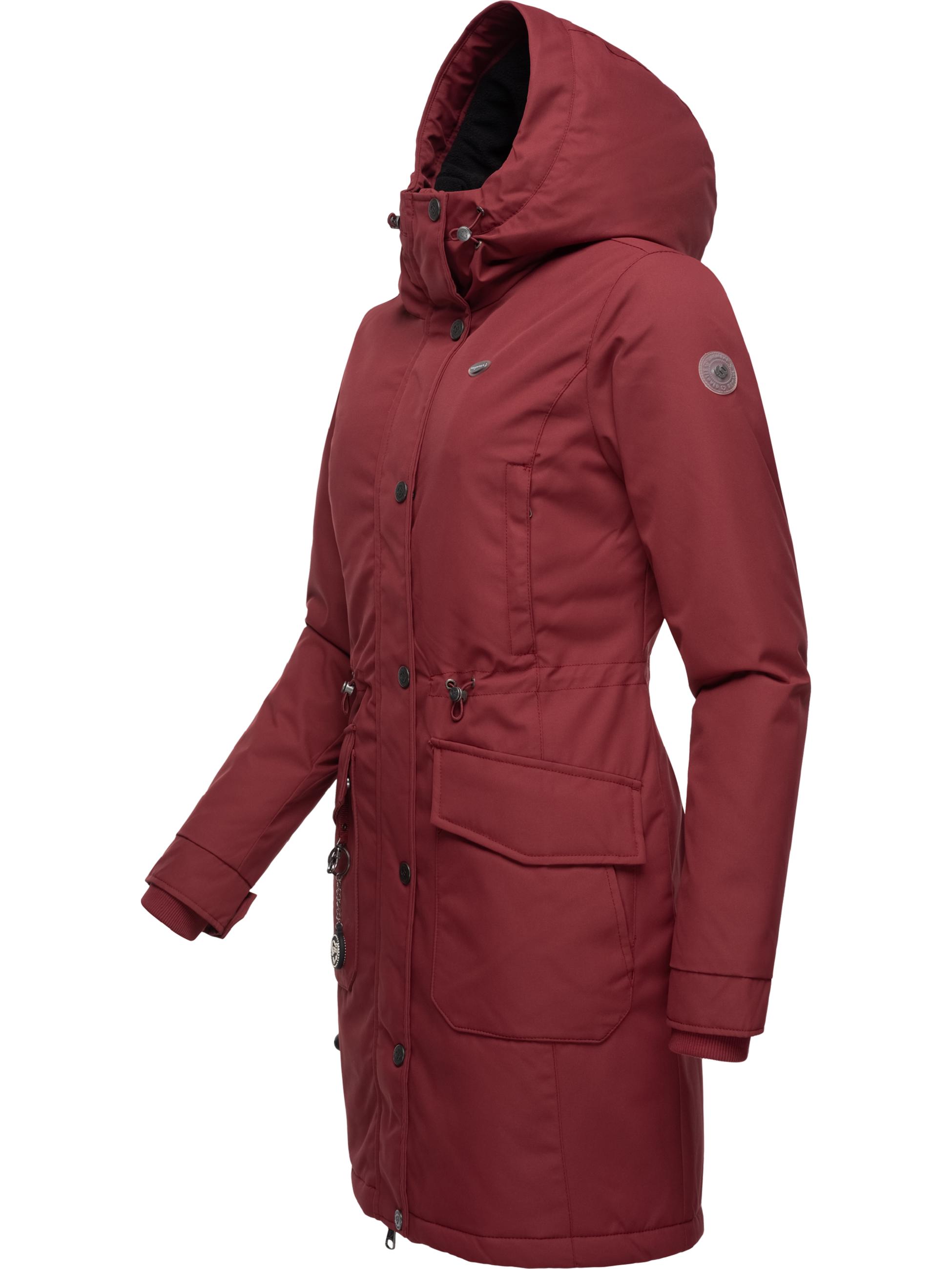 Langer Winterparka mit Kapuze "Reloved Remake  II Intl." Wine Red22