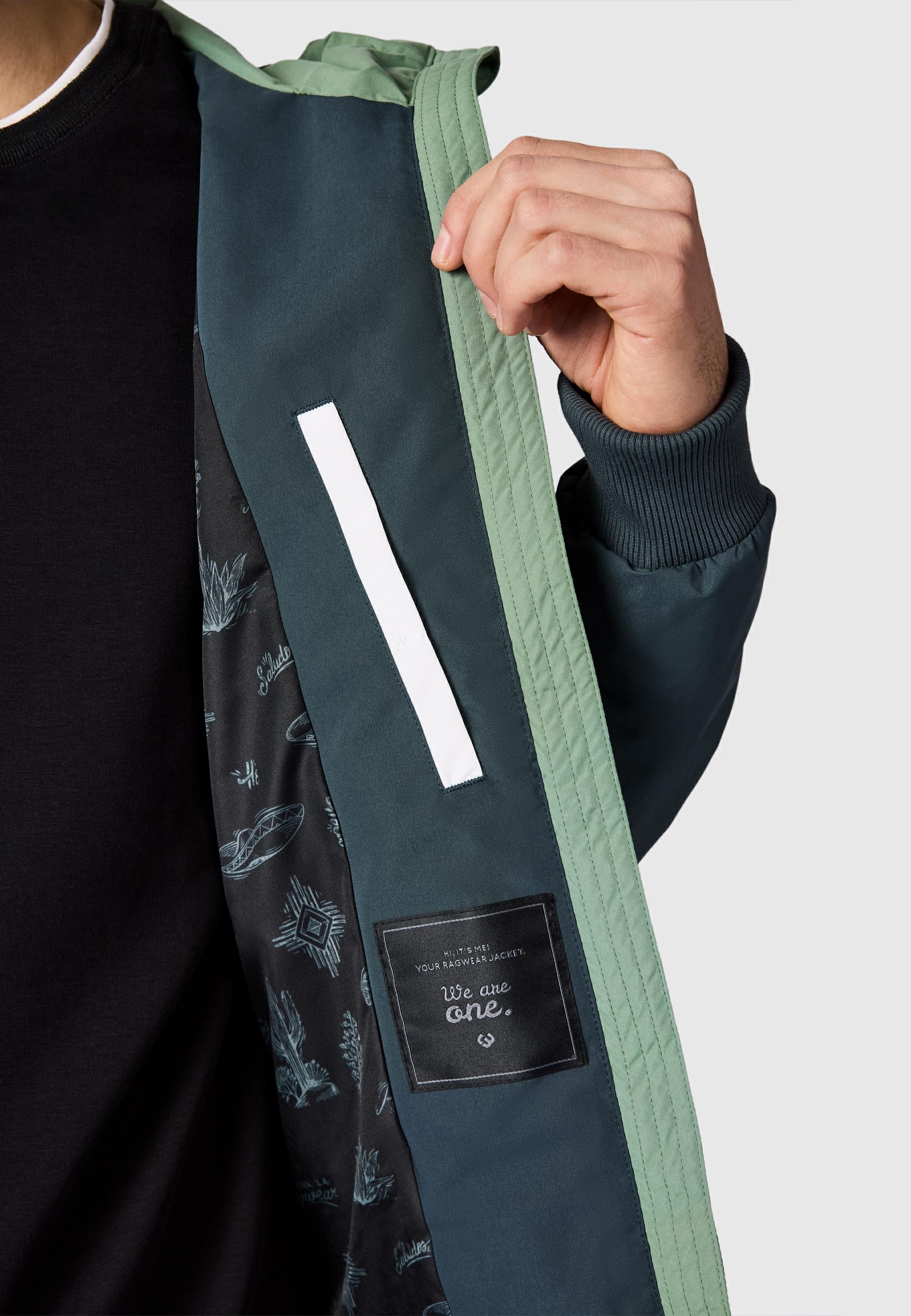 Wasserdichte Übergangsjacke mit Kapuze "Renad" Dark Grey