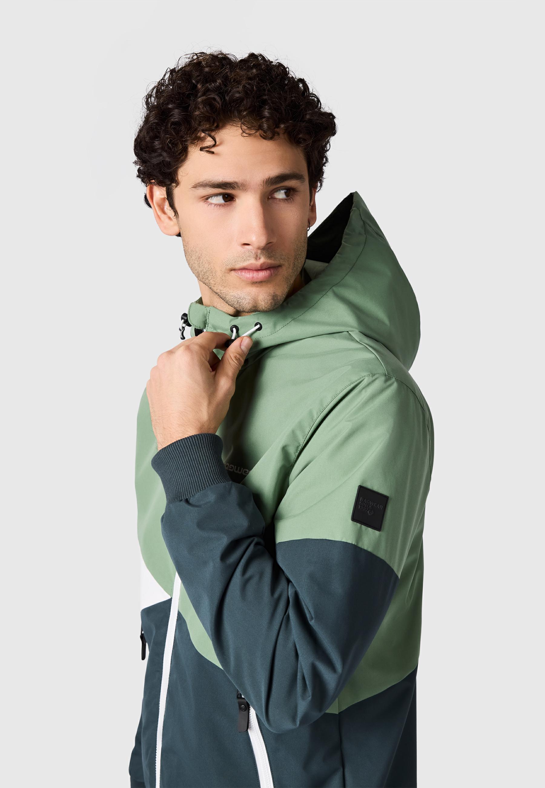 Wasserdichte Übergangsjacke mit Kapuze "Renad" Dark Grey
