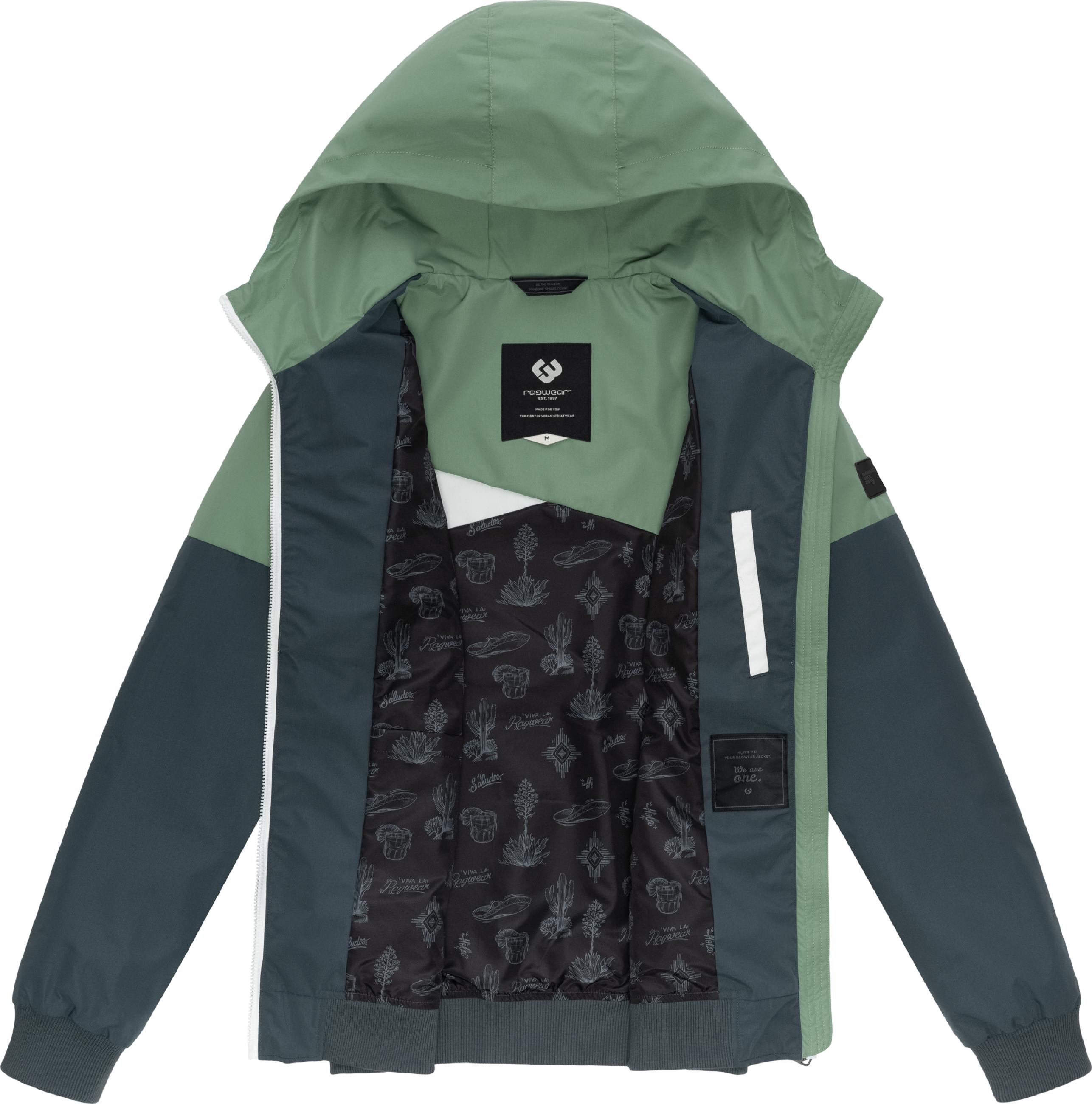 Wasserdichte Übergangsjacke mit Kapuze "Renad" Dark Grey