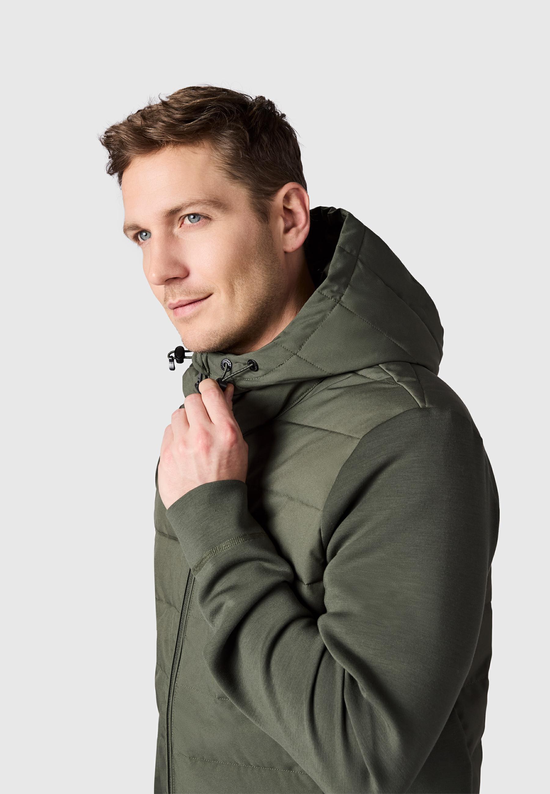 Steppjacke Outdoor-Jacke mit Kapuze "Rendy Tech YOUMODO" Dark Olive