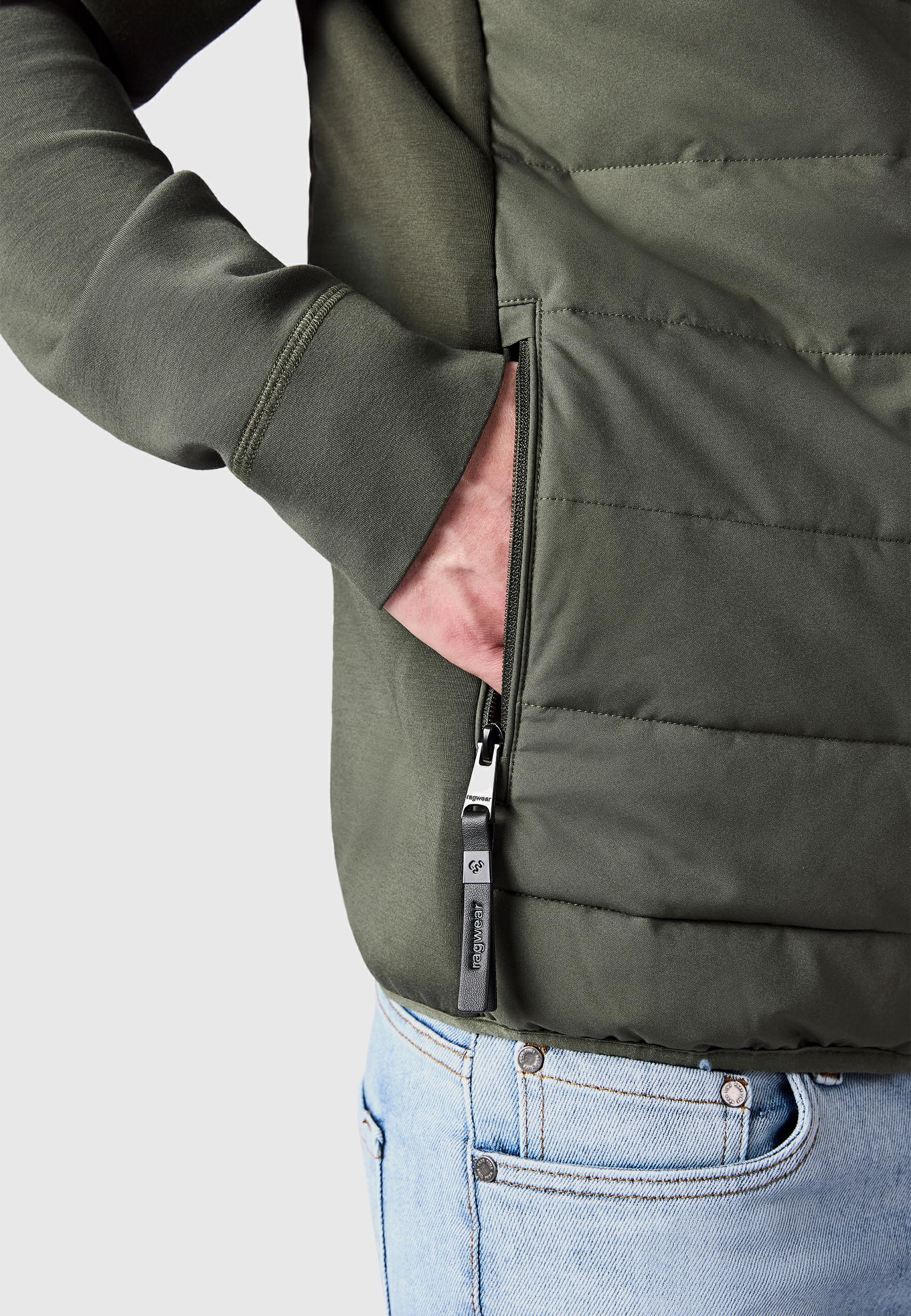 Steppjacke Outdoor-Jacke mit Kapuze "Rendy Tech YOUMODO" Dark Olive