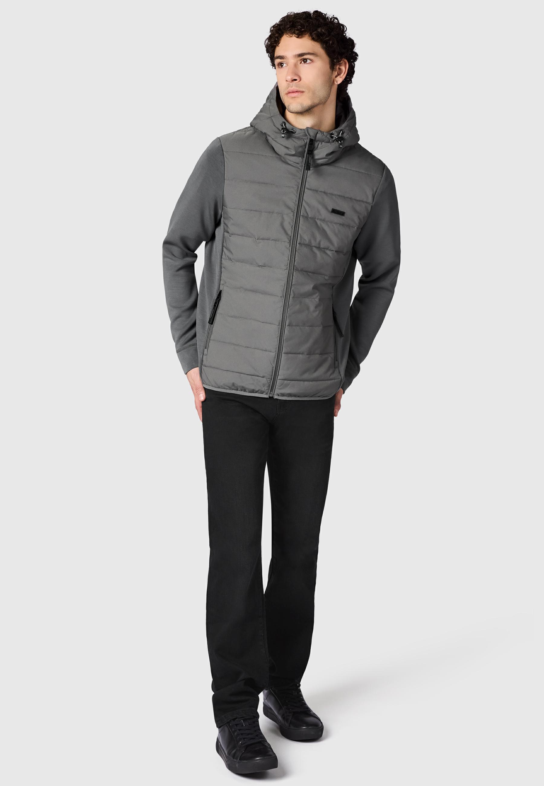 Steppjacke Outdoor-Jacke mit Kapuze "Rendy Tech YOUMODO" Stone Grey
