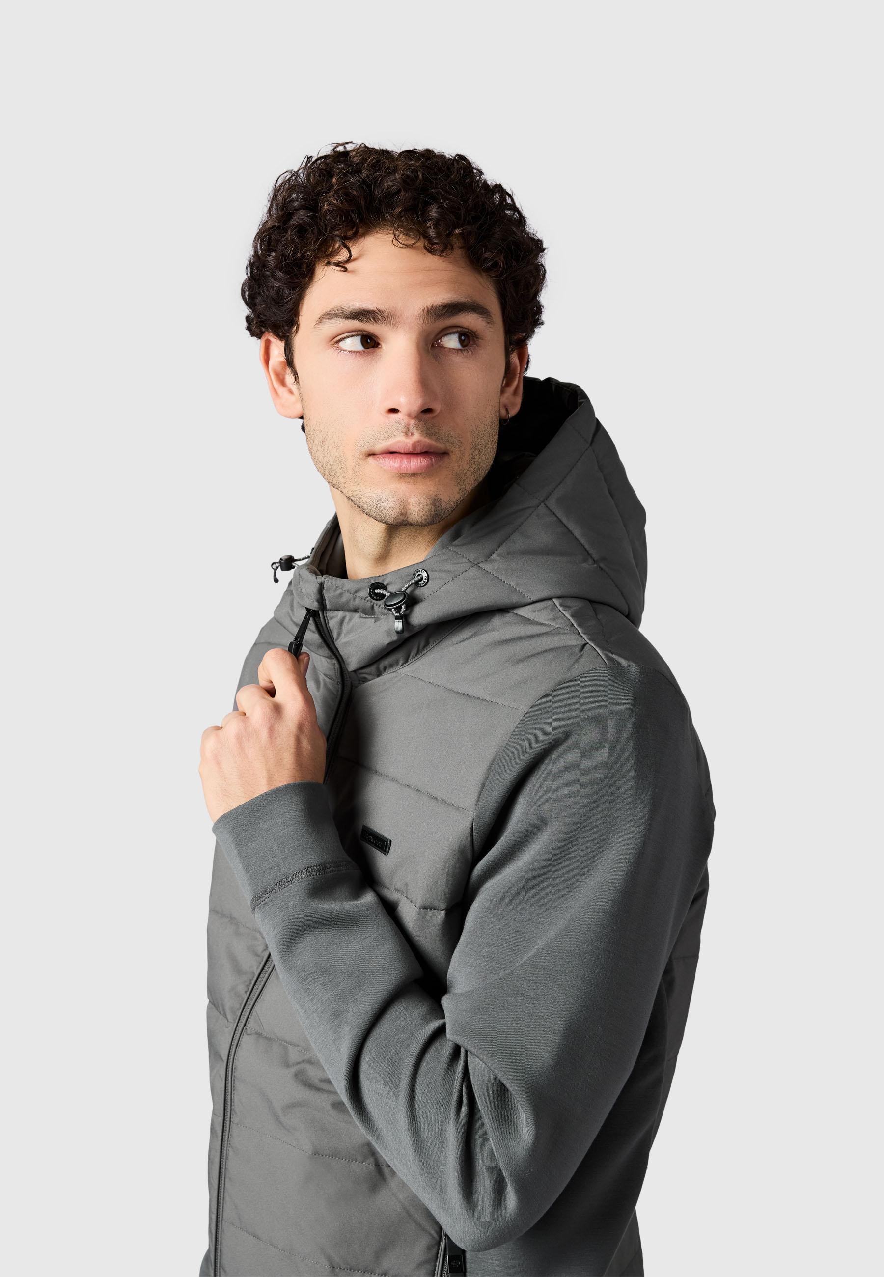 Steppjacke Outdoor-Jacke mit Kapuze "Rendy Tech YOUMODO" Stone Grey