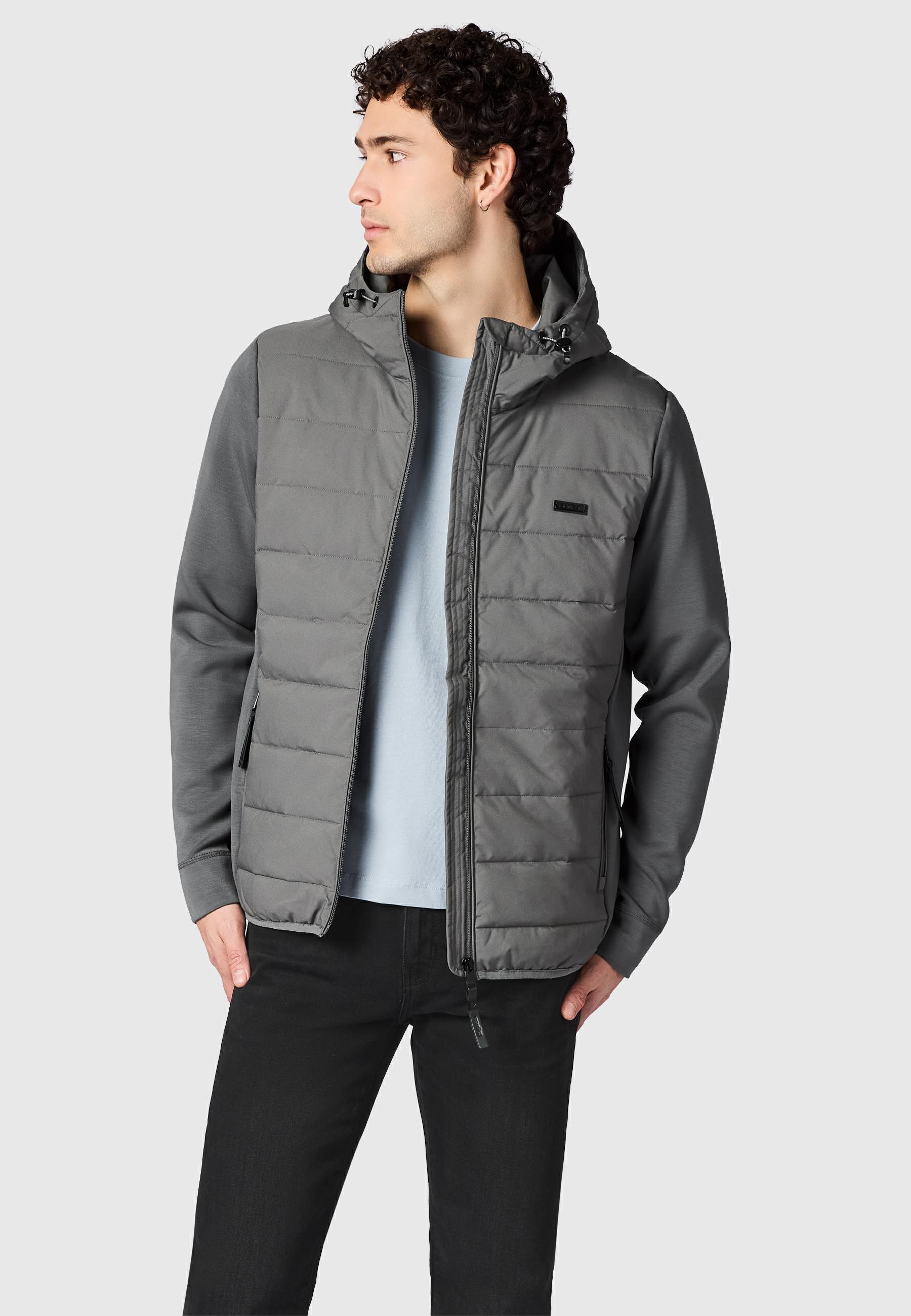 Steppjacke Outdoor-Jacke mit Kapuze "Rendy Tech YOUMODO" Stone Grey