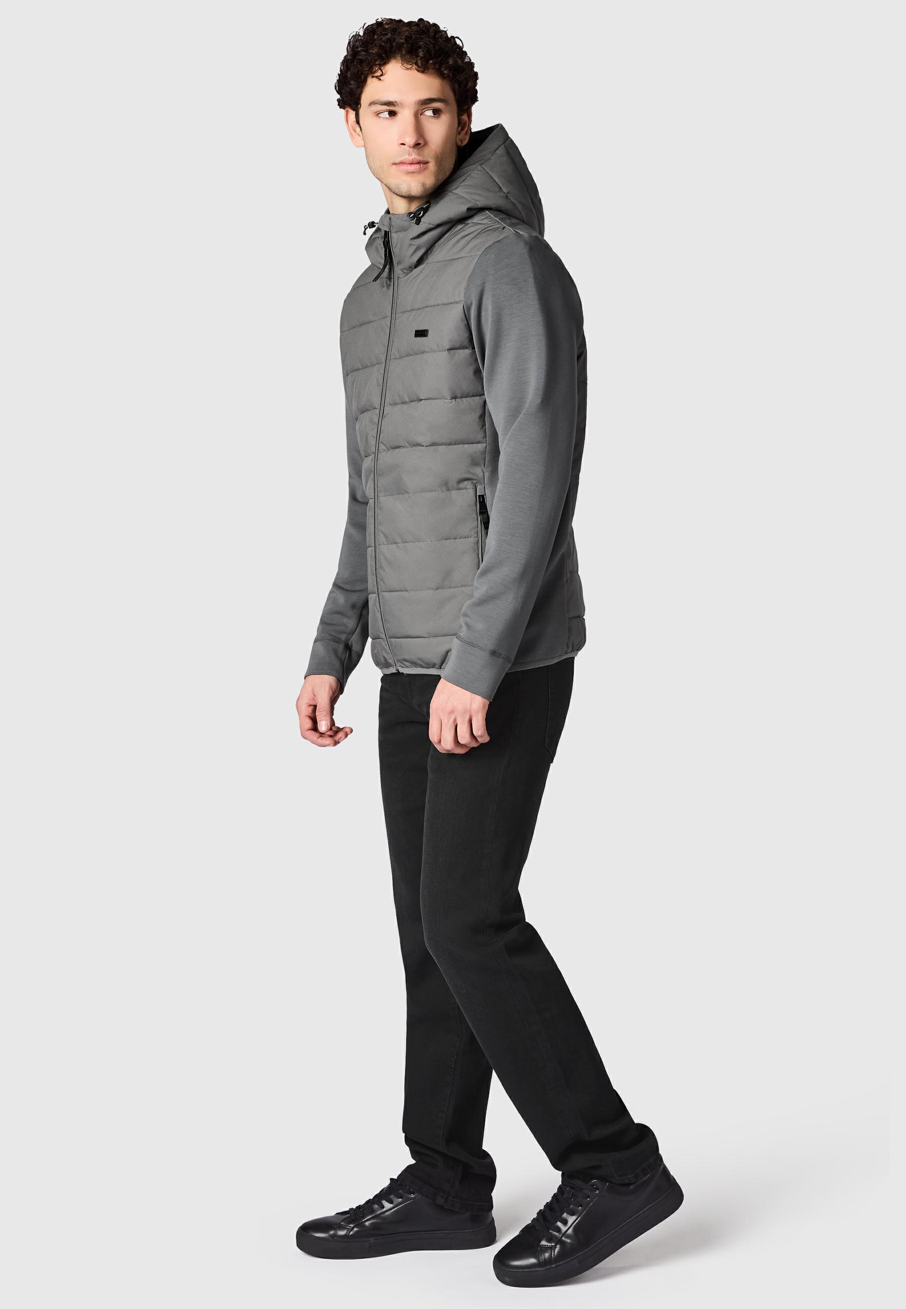Steppjacke Outdoor-Jacke mit Kapuze "Rendy Tech YOUMODO" Stone Grey