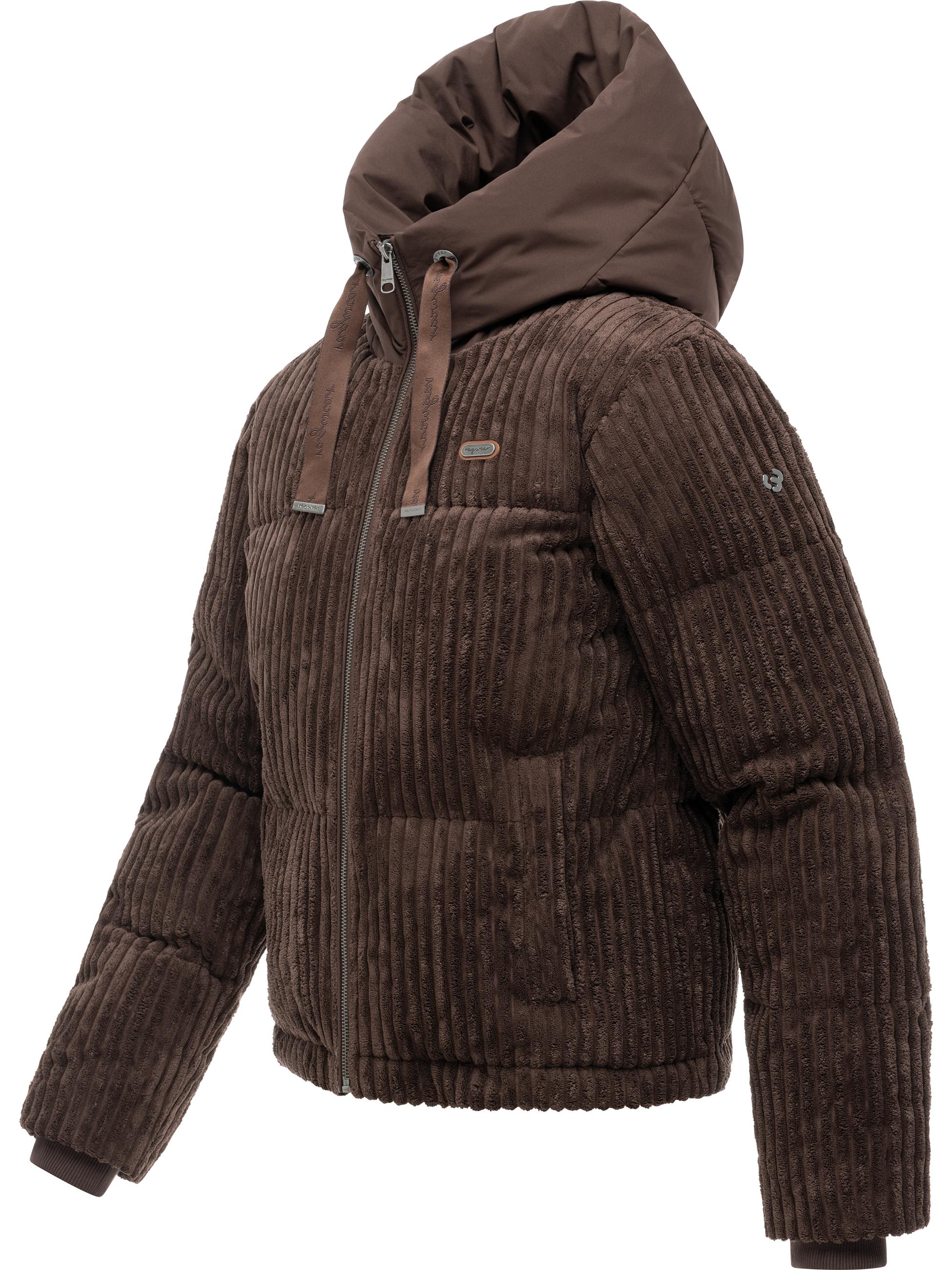 Kuschelig weiche Winter Kordjacke "Riella Cordy Y" Dark Choco