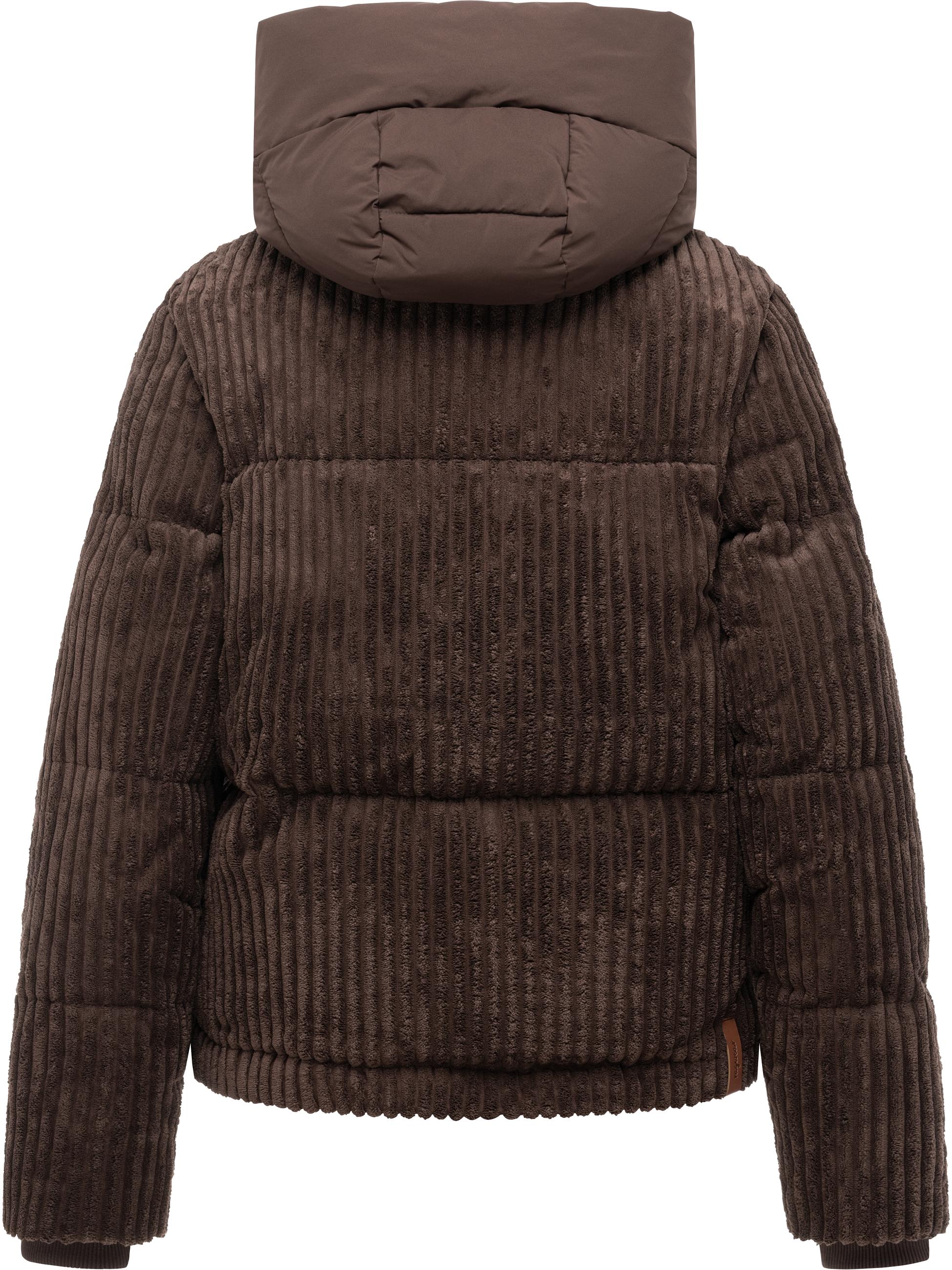 Kuschelig weiche Winter Kordjacke "Riella Cordy Y" Dark Choco