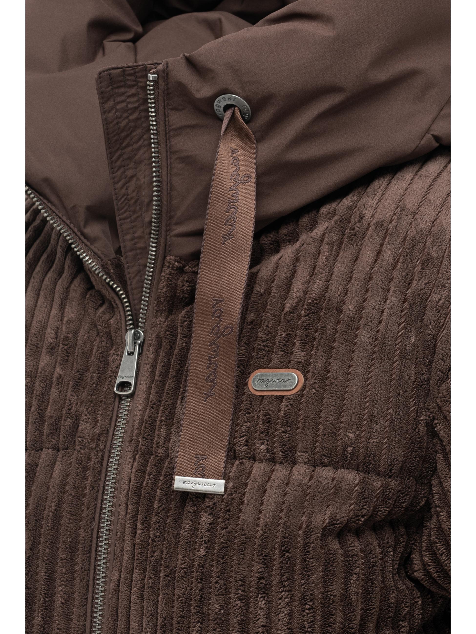 Kuschelig weiche Winter Kordjacke "Riella Cordy Y" Dark Choco