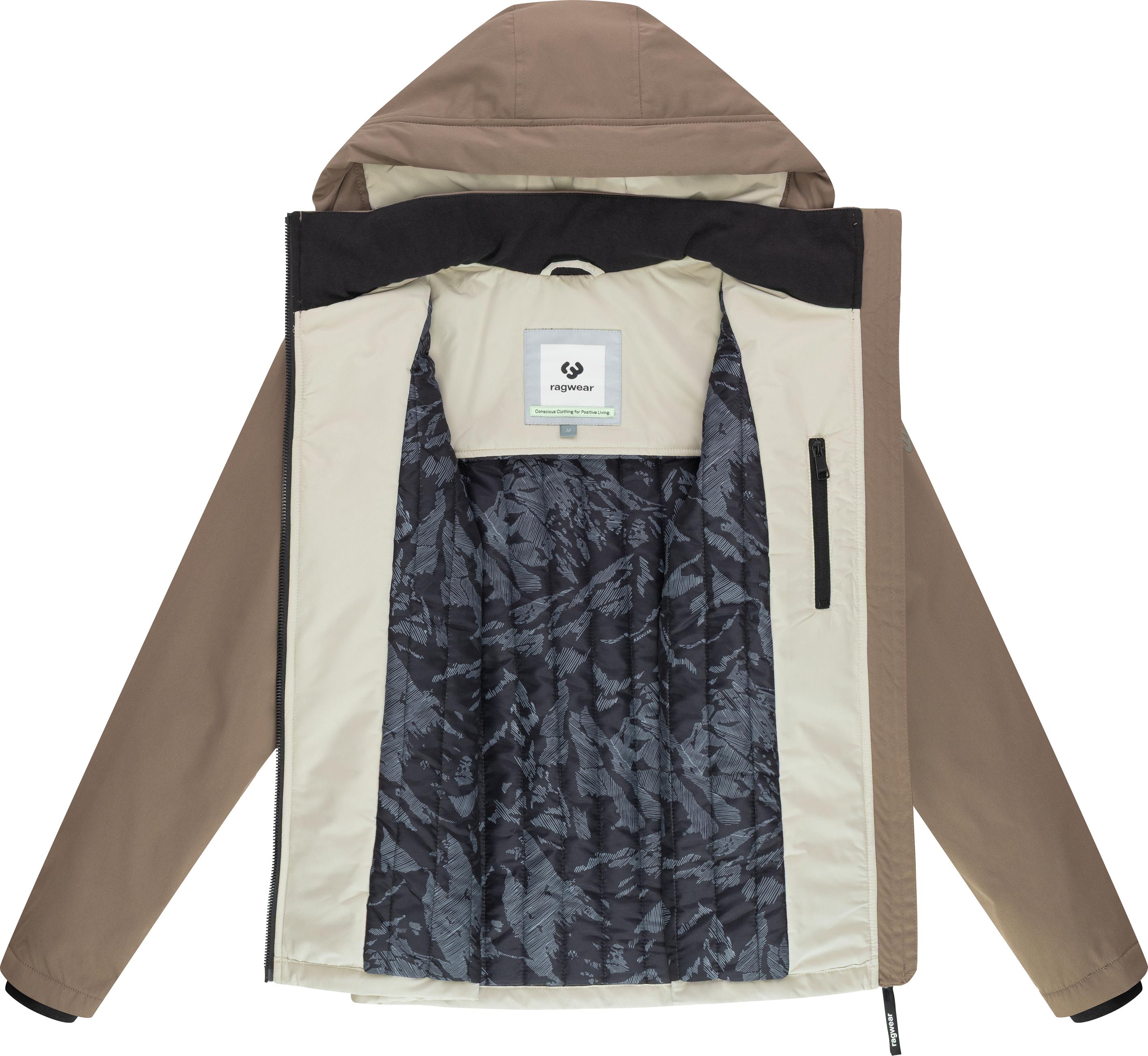 Wasserdichte Übergangsjacke mit Kapuze "Roaan" Mocca