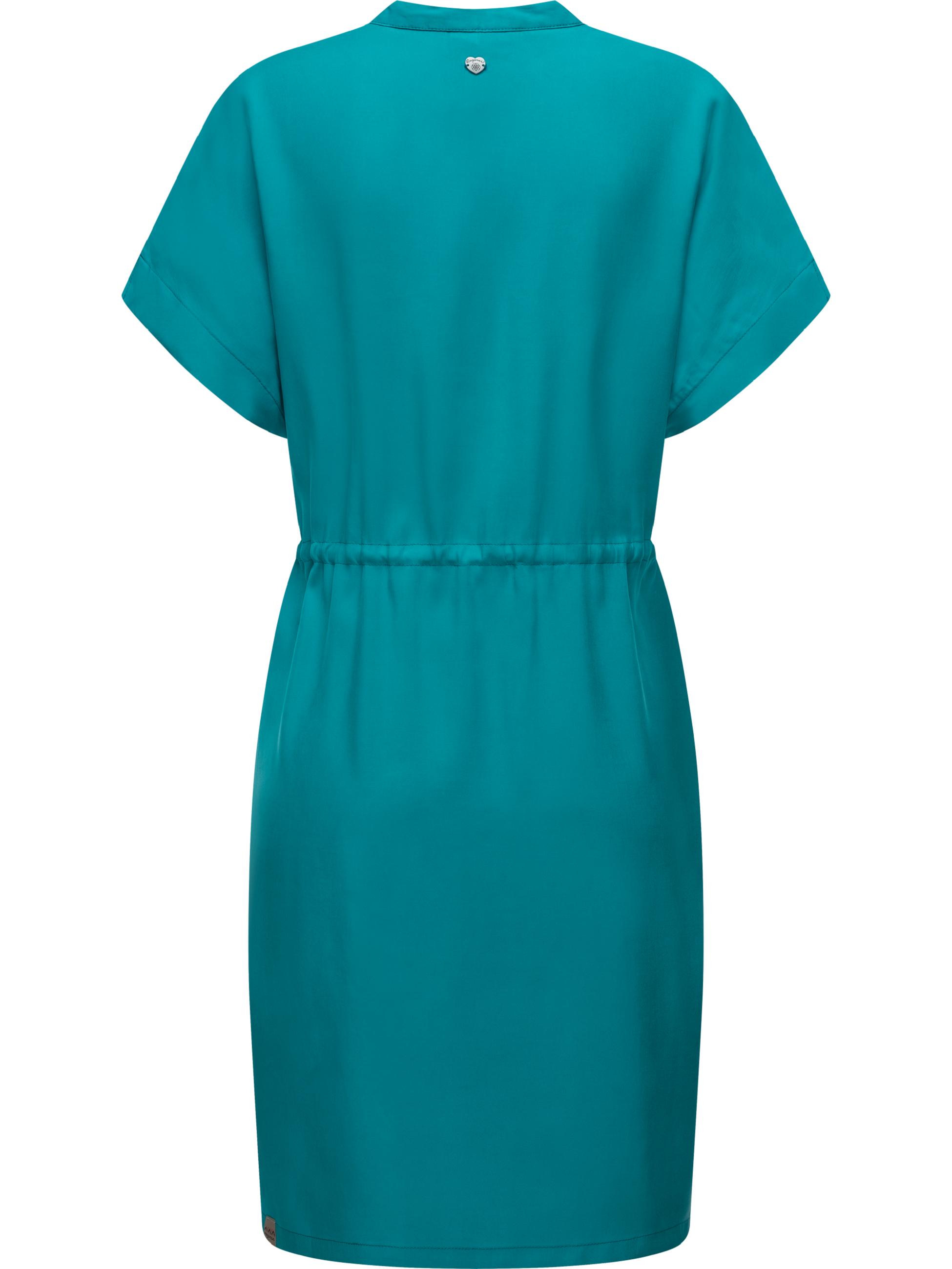 Sommerkleid mit Brusttaschen "Roisa" Teal Green