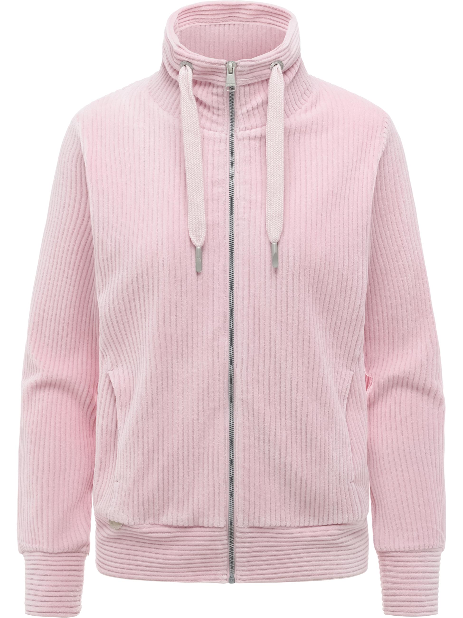 Sweatjacke aus weichem Kord in Samt-Haptik "Ronette Cordy" Marshmallow