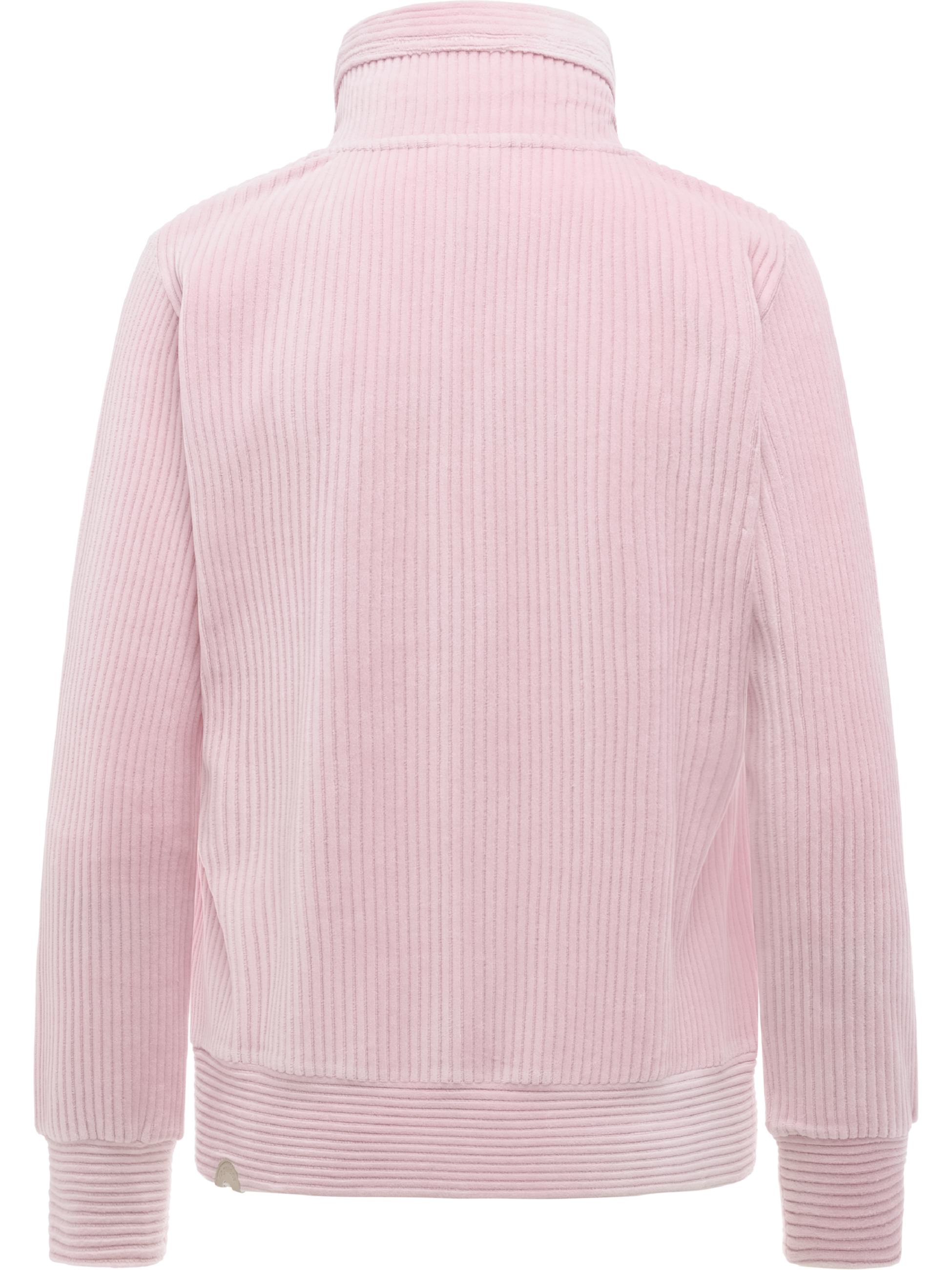 Sweatjacke aus weichem Kord in Samt-Haptik "Ronette Cordy" Marshmallow