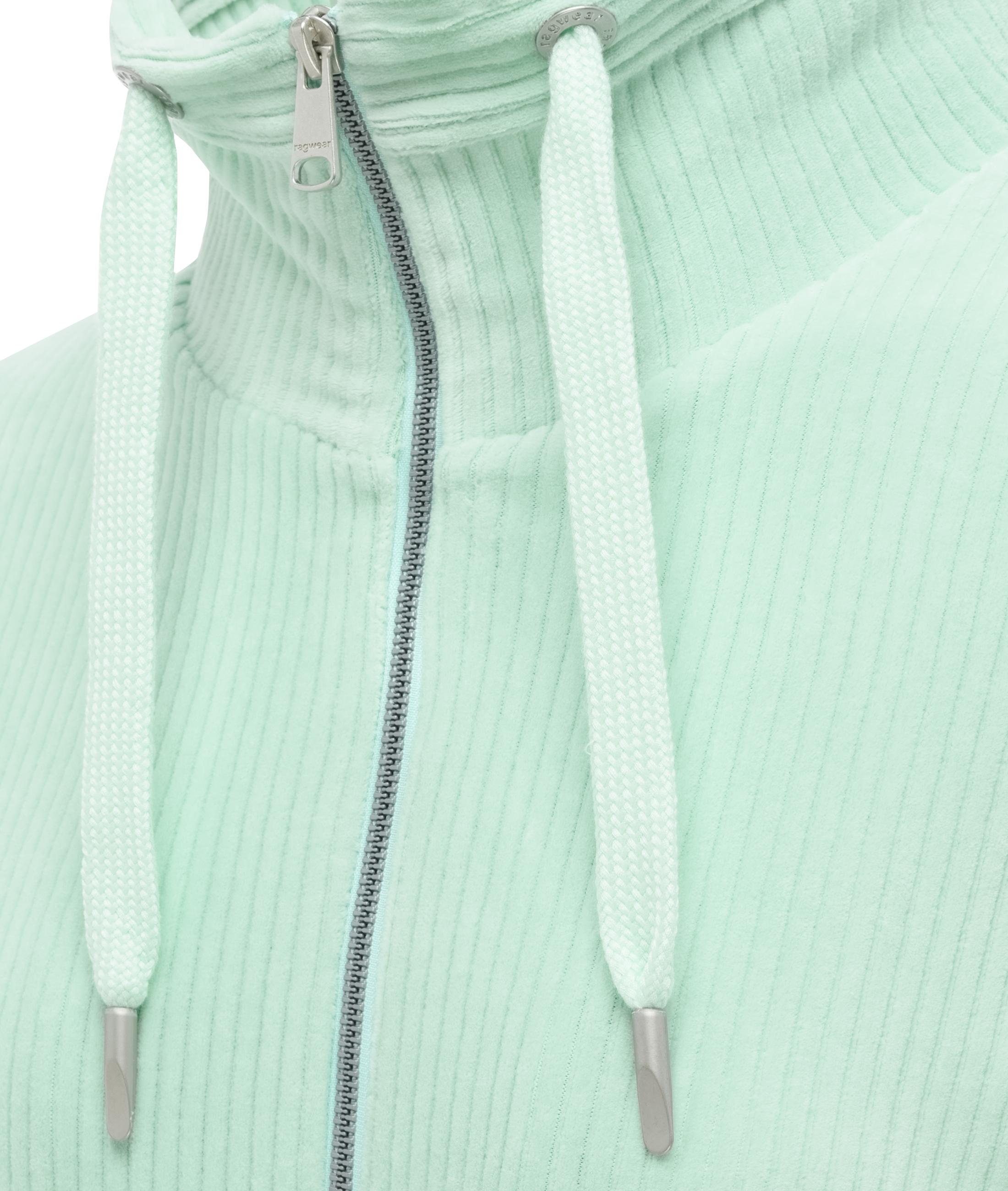 Sweatjacke aus weichem Kord in Samt-Haptik "Ronette Cordy" Mint