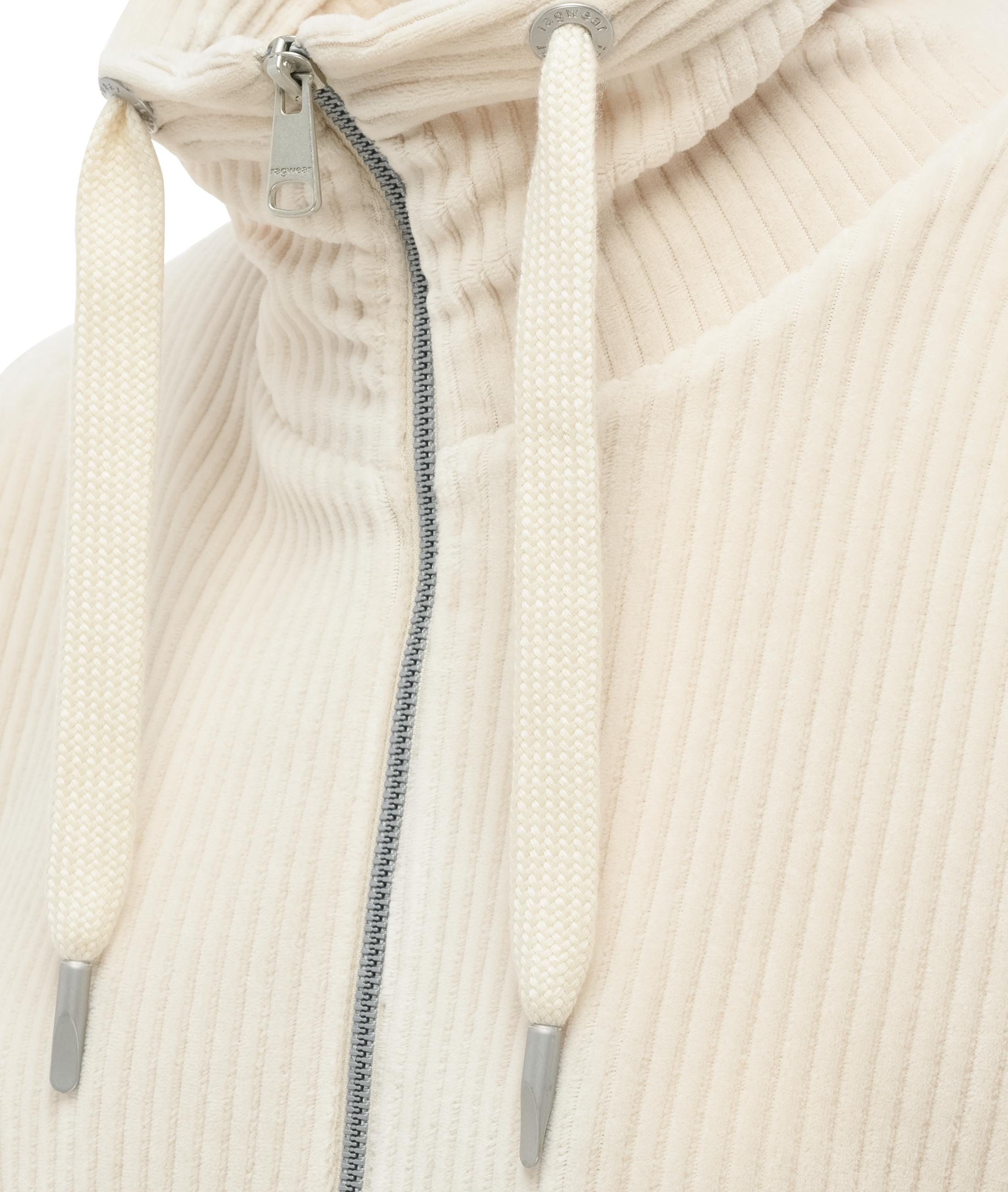 Sweatjacke aus weichem Kord in Samt-Haptik "Ronette Cordy" Sand