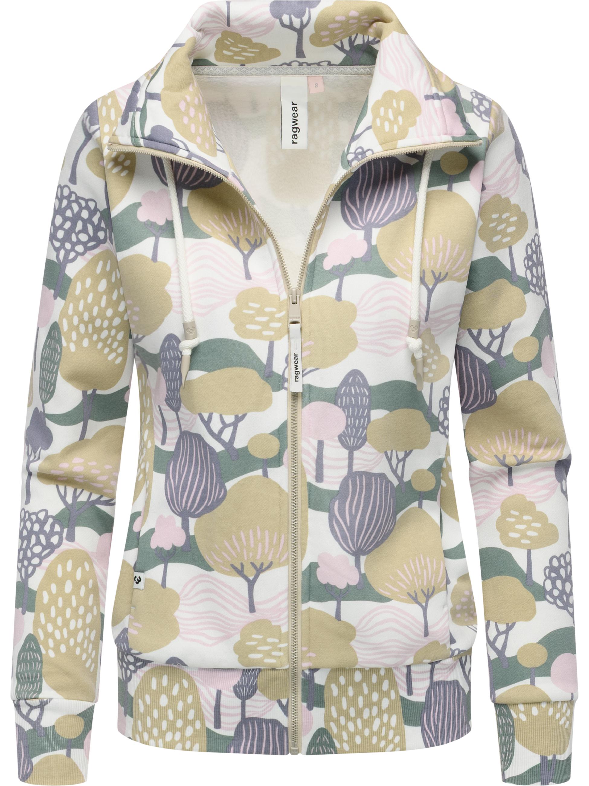 Sweatjacke mit Allover-Print "Ronette Print" Ivory