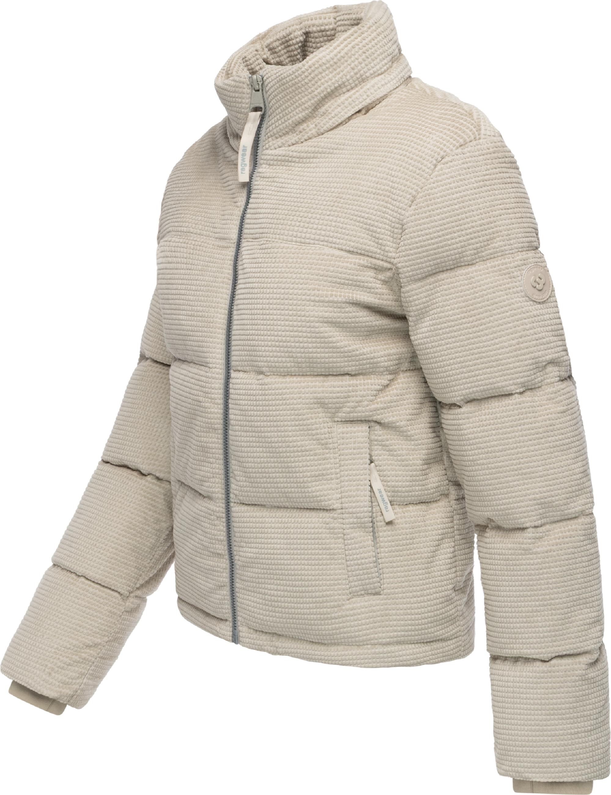 Wasserdichte Winterjacke aus Kord mit abnehmbarer Kapuze "Roobie Cordy" Bone