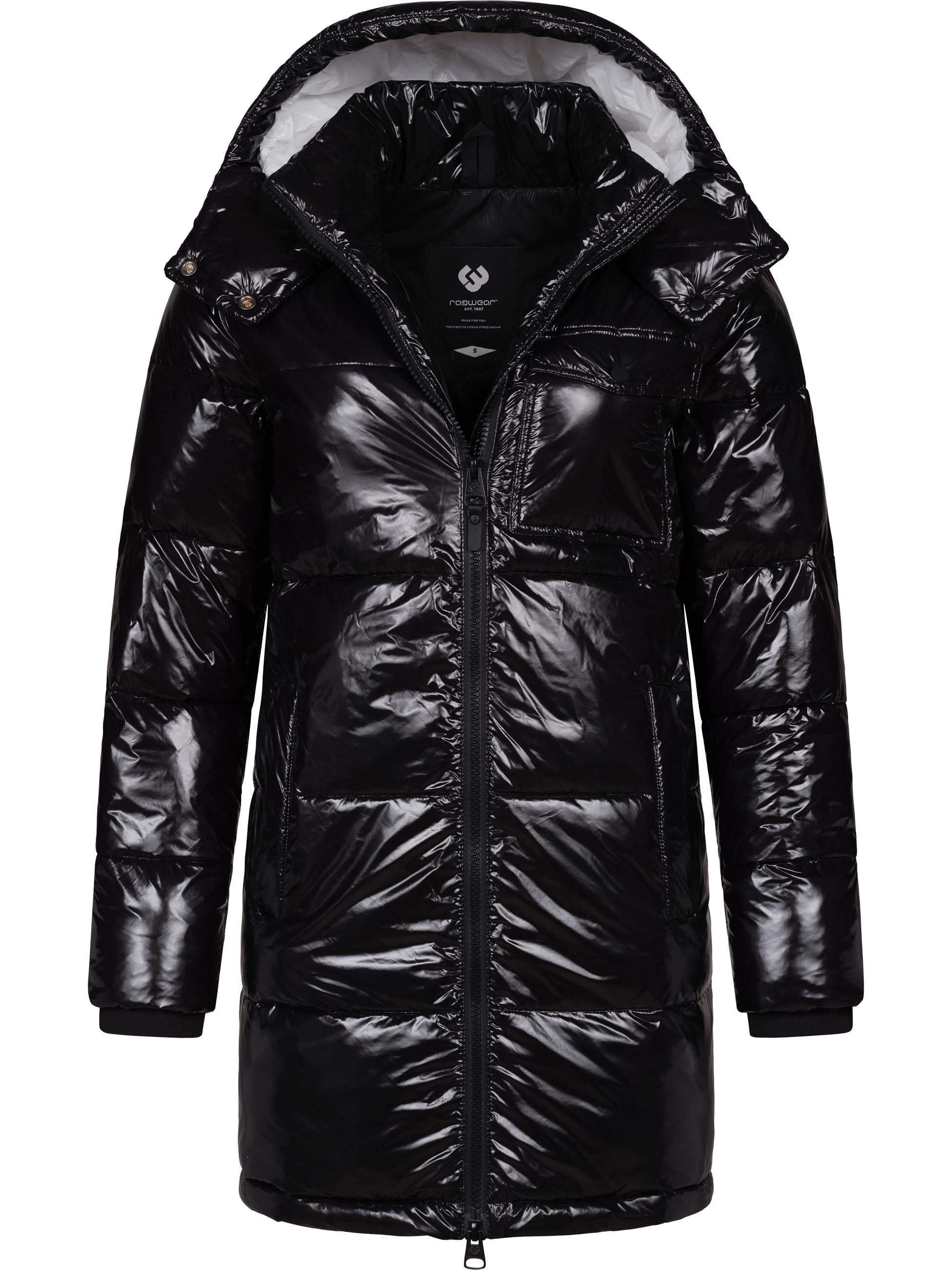 Shiny Wintermantel "Roobie Long" Black