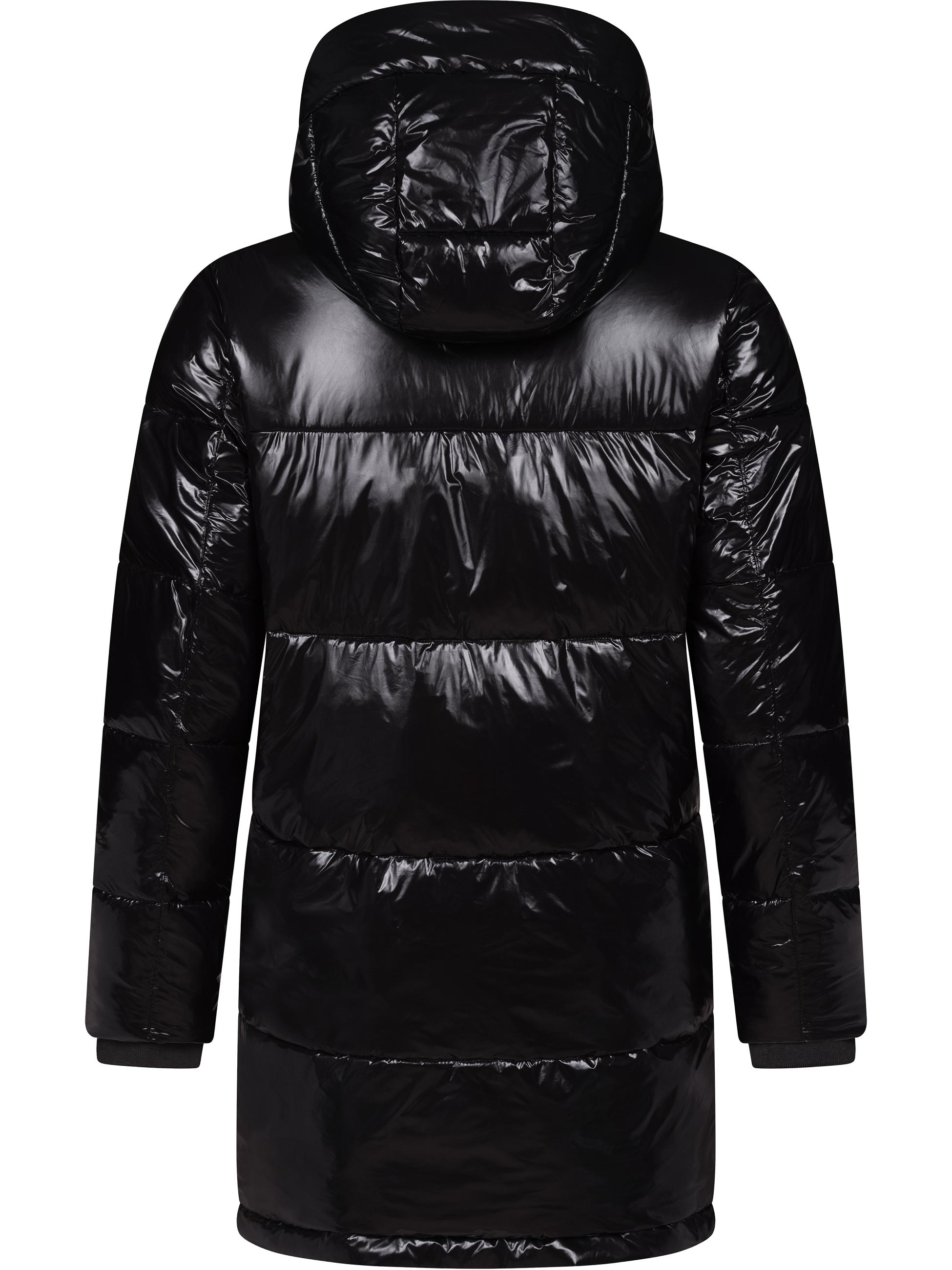 Shiny Wintermantel "Roobie Long" Black