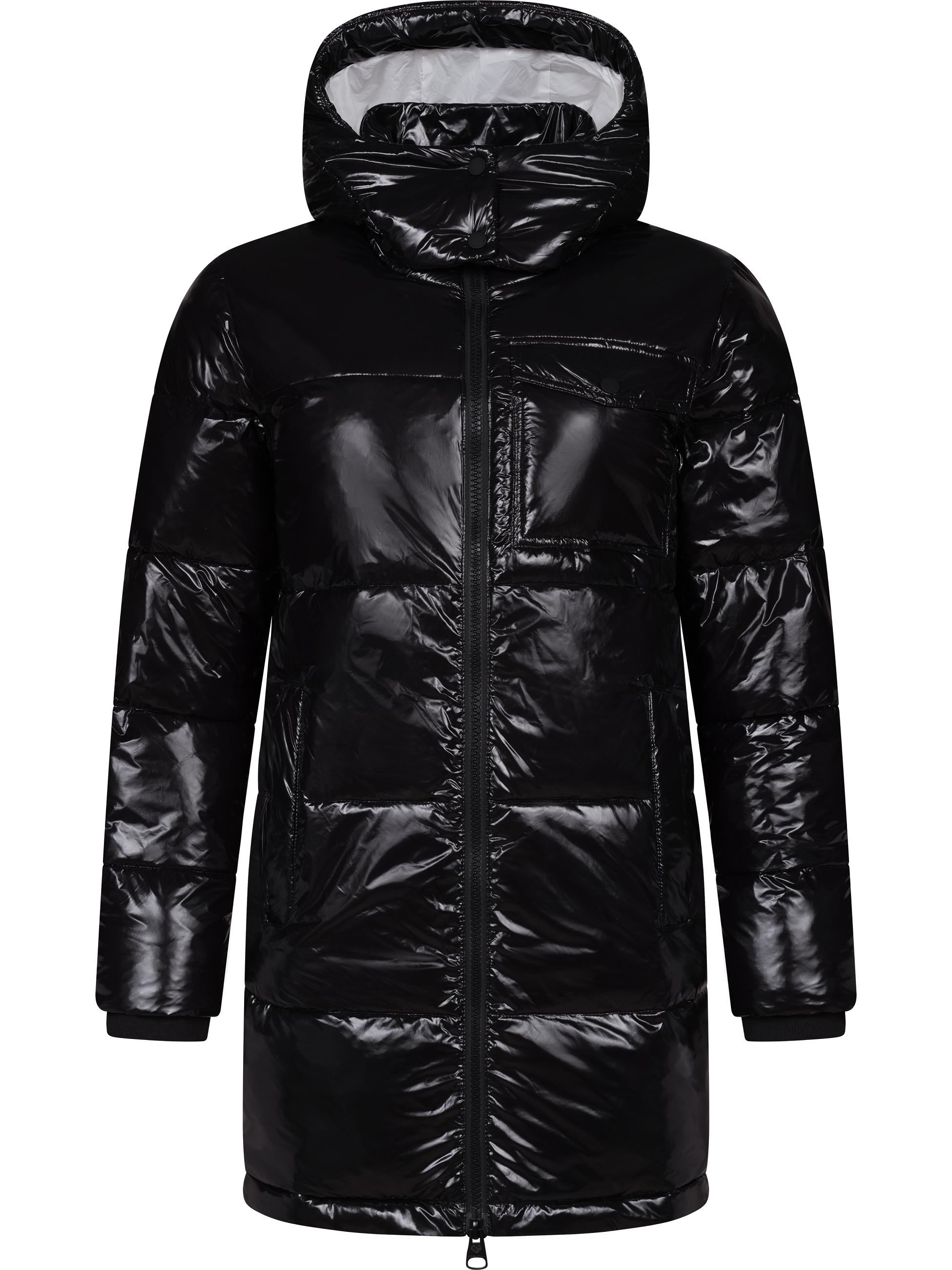 Shiny Wintermantel "Roobie Long" Black