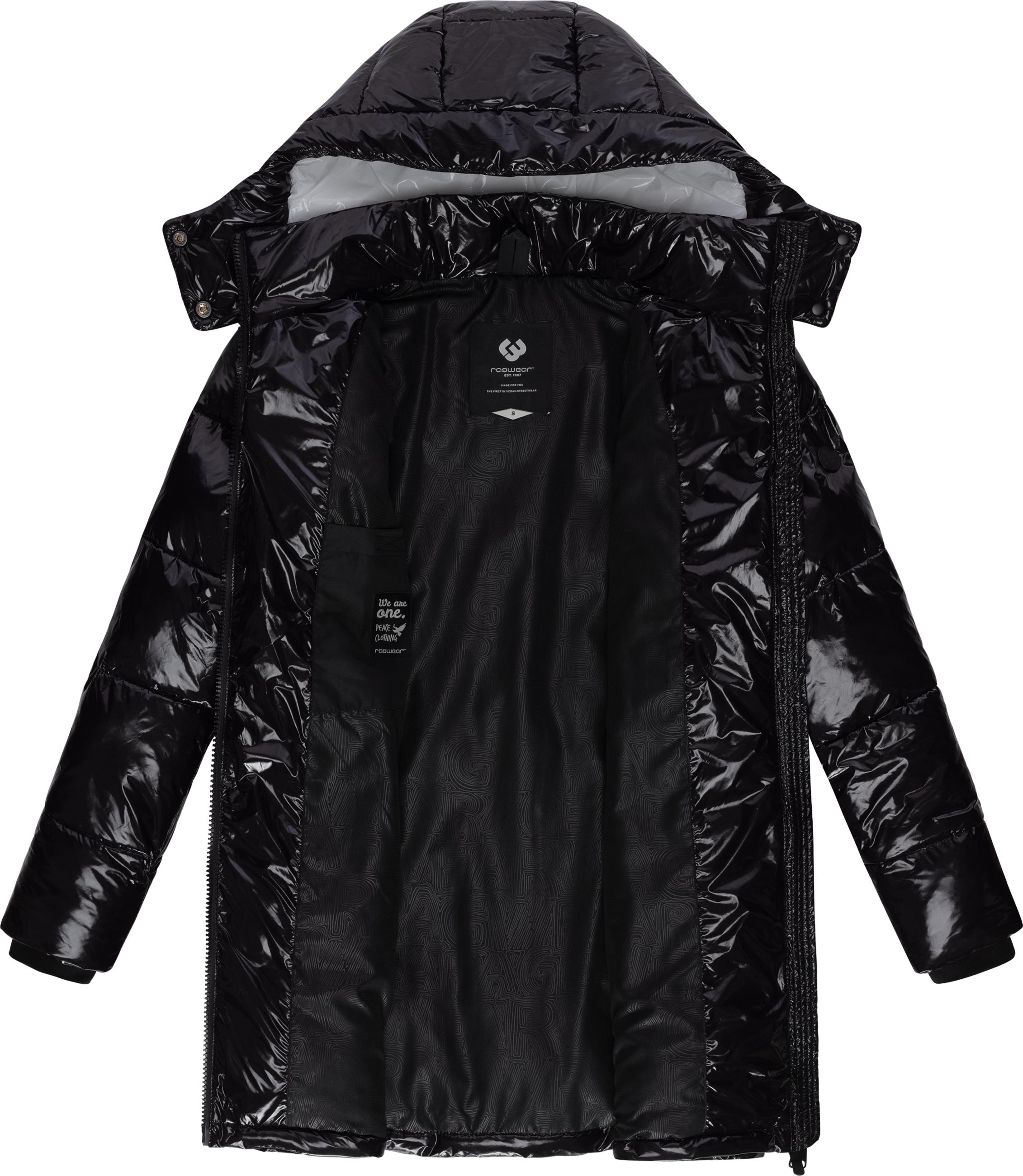 Shiny Wintermantel "Roobie Long" Black