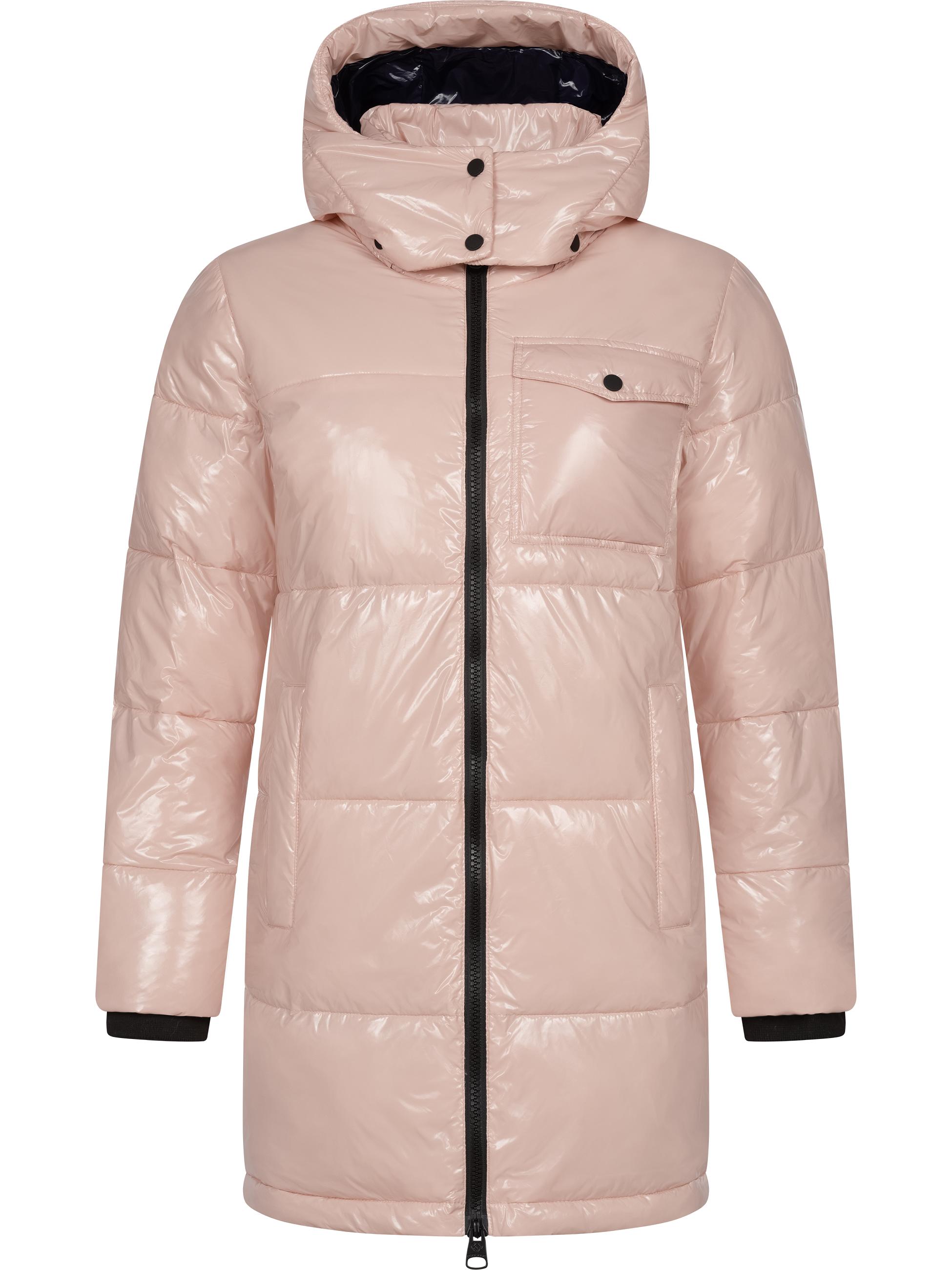 Shiny Wintermantel "Roobie Long" Light Pink