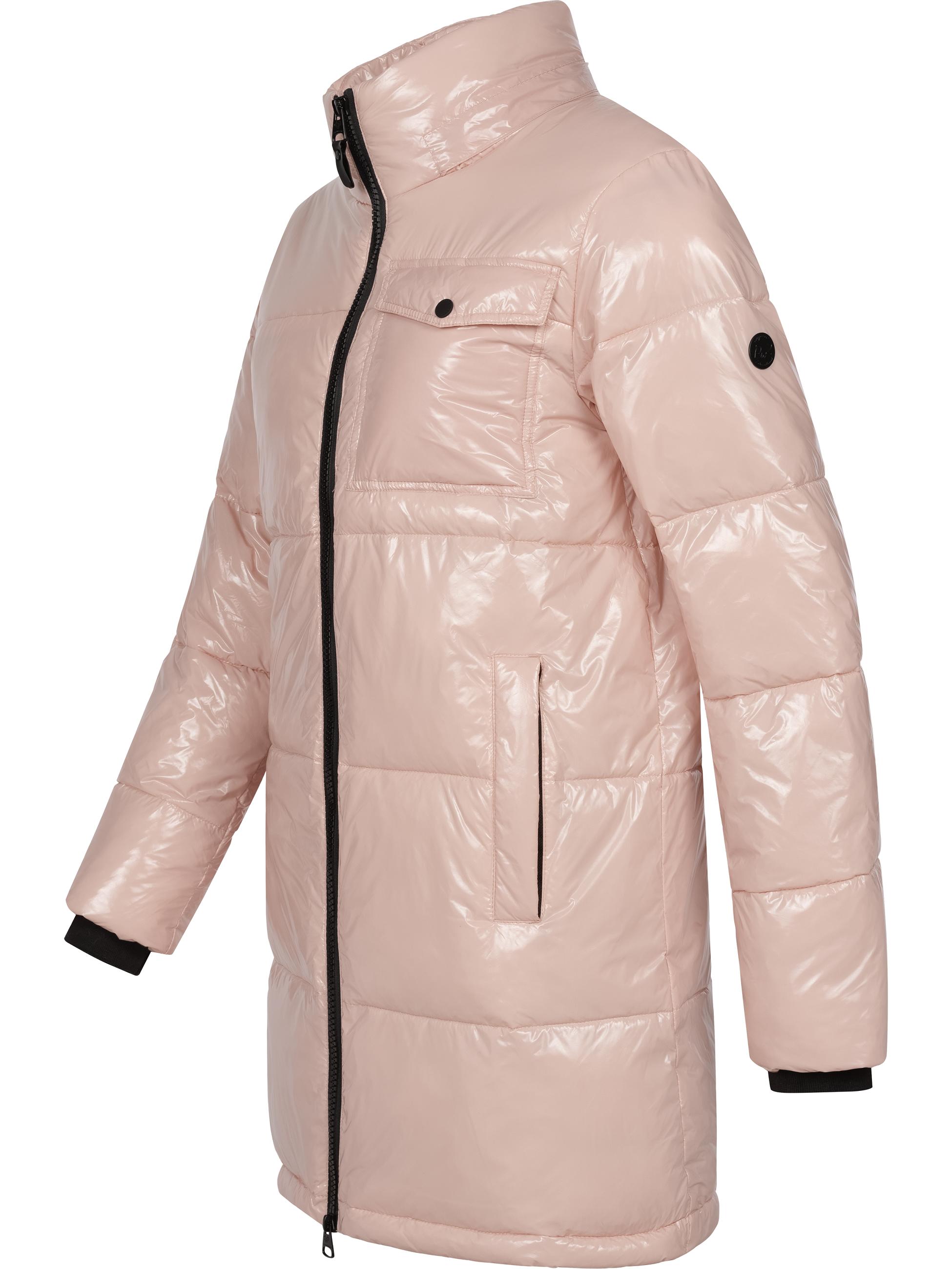 Shiny Wintermantel "Roobie Long" Light Pink