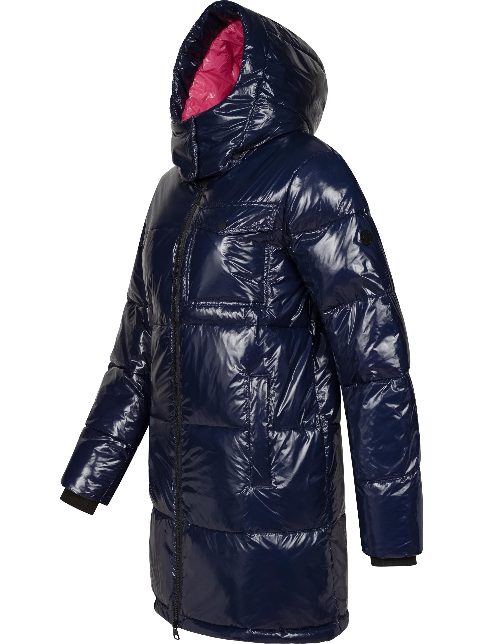 Shiny Wintermantel "Roobie Long" Navy