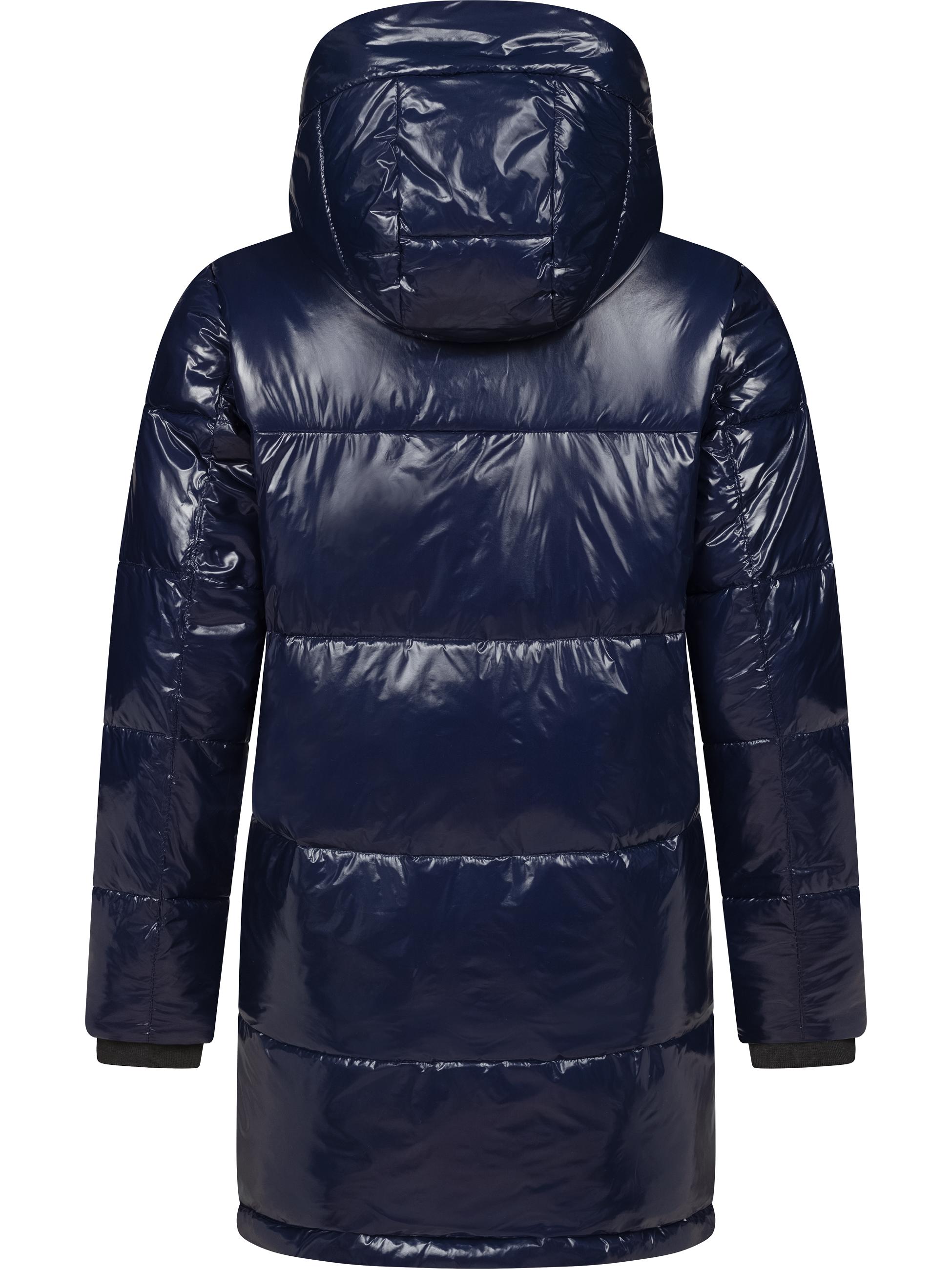 Shiny Wintermantel "Roobie Long" Navy