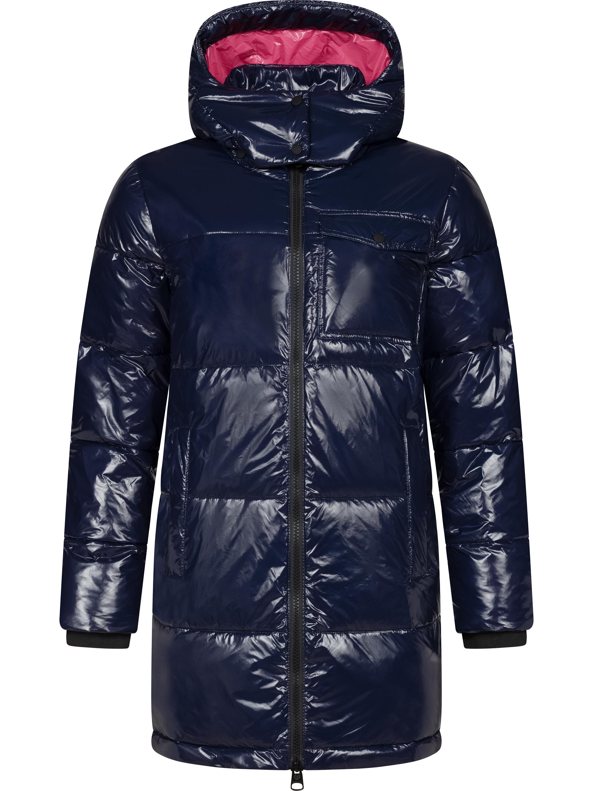 Shiny Wintermantel "Roobie Long" Navy