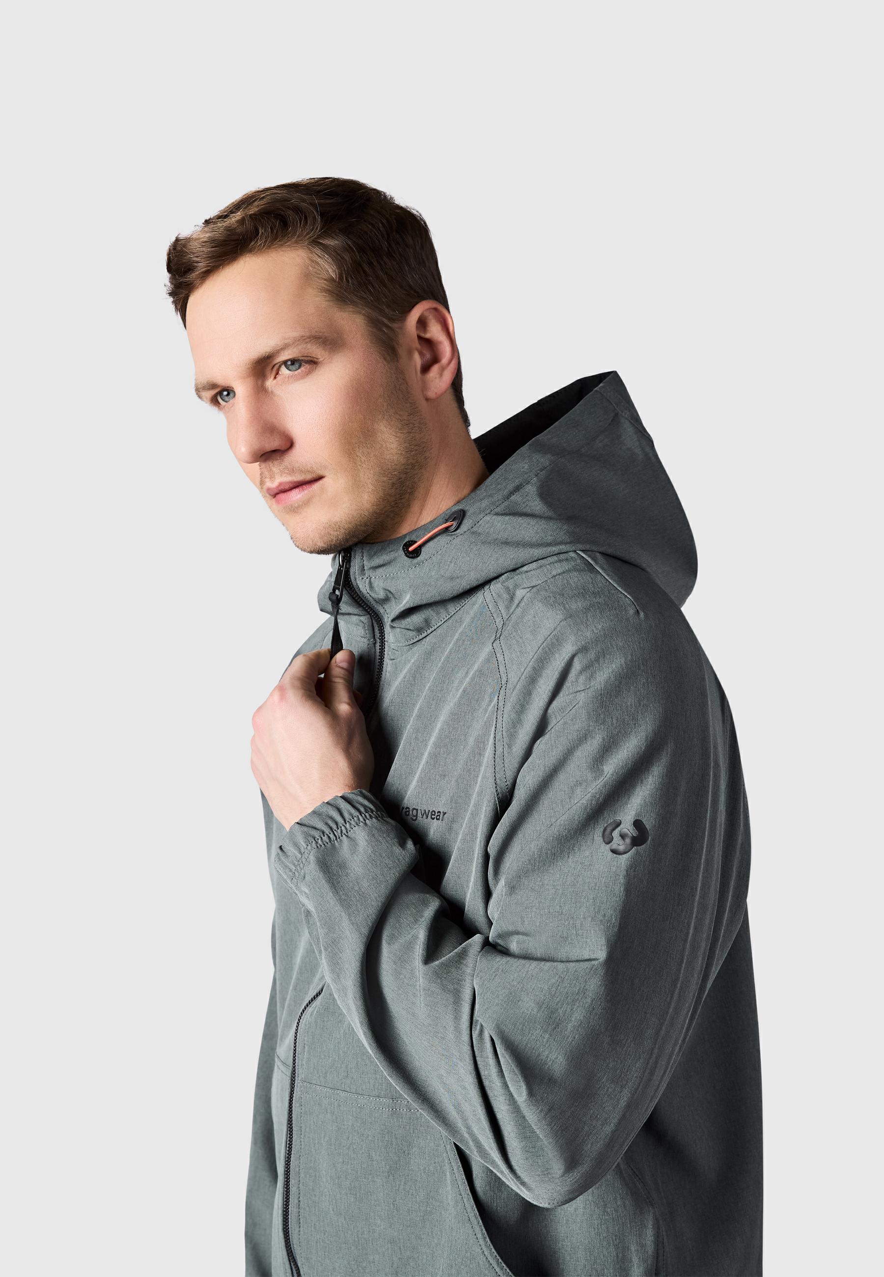 Sportliche Übergangsjacke mit Kapuze "Roog A" Dark Grey