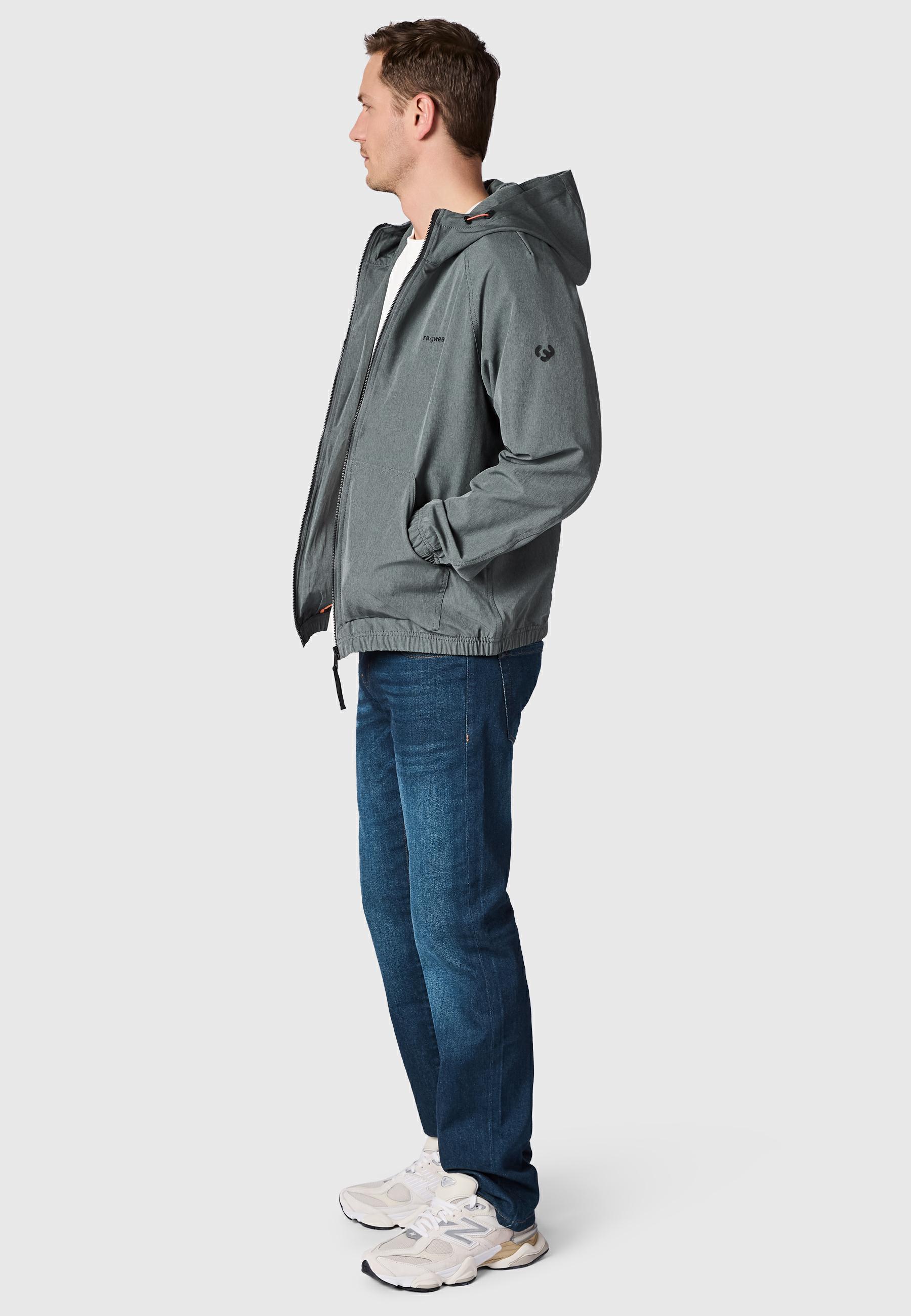 Sportliche Übergangsjacke mit Kapuze "Roog A" Dark Grey