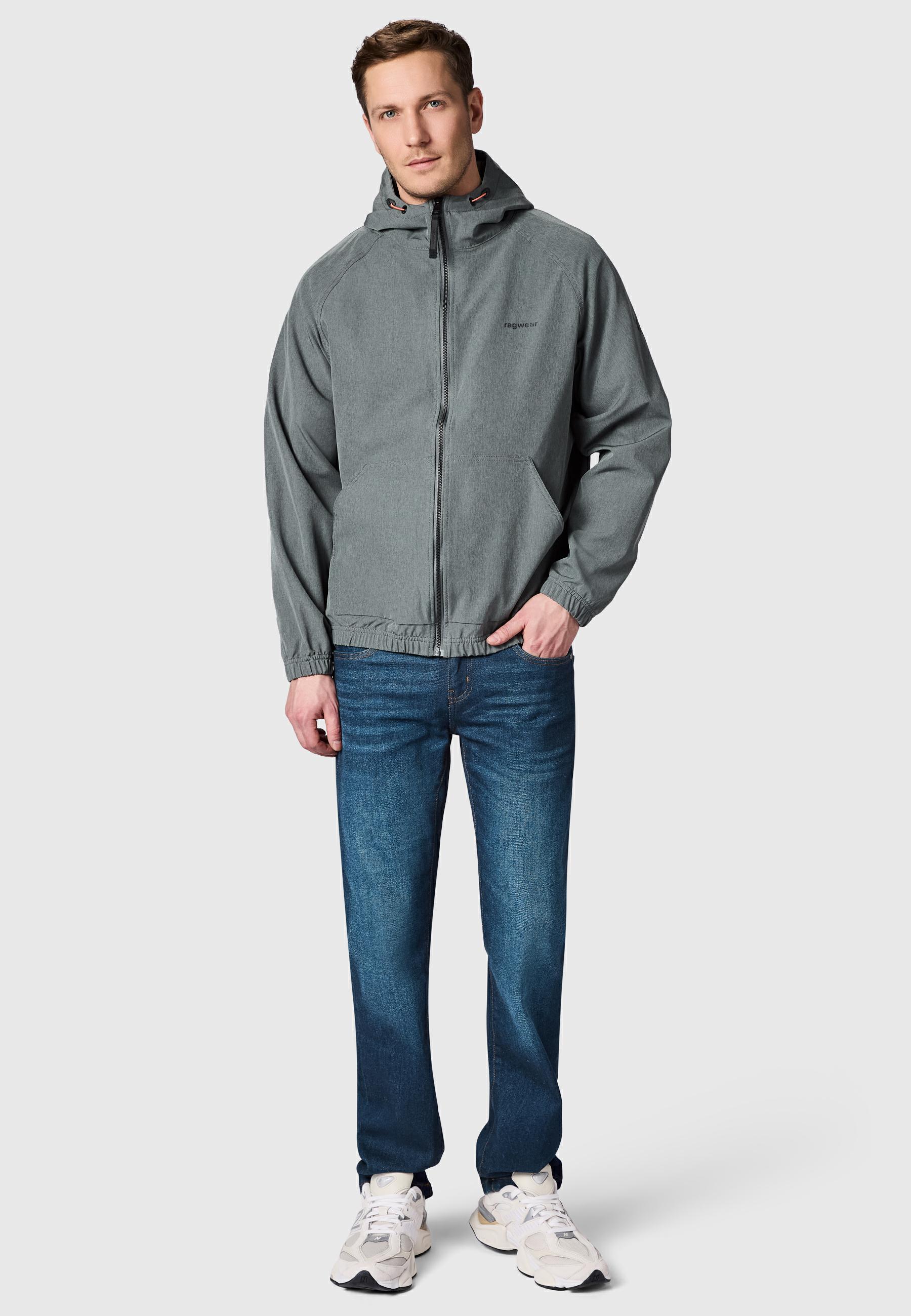 Sportliche Übergangsjacke mit Kapuze "Roog A" Dark Grey