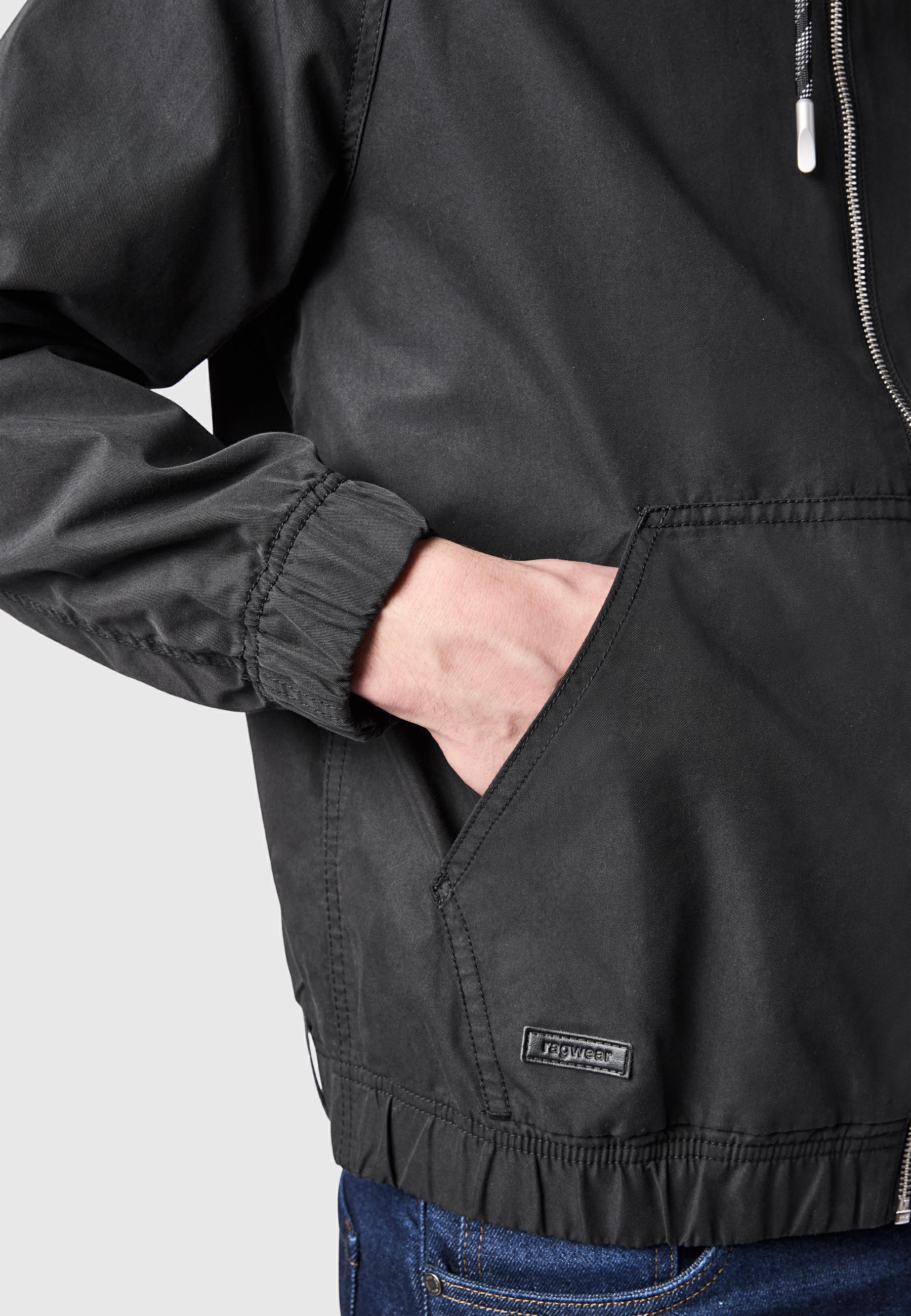 Leichte Übergangsjacke mit verstellbarer Kapuze "Roog YOUMODO" Black