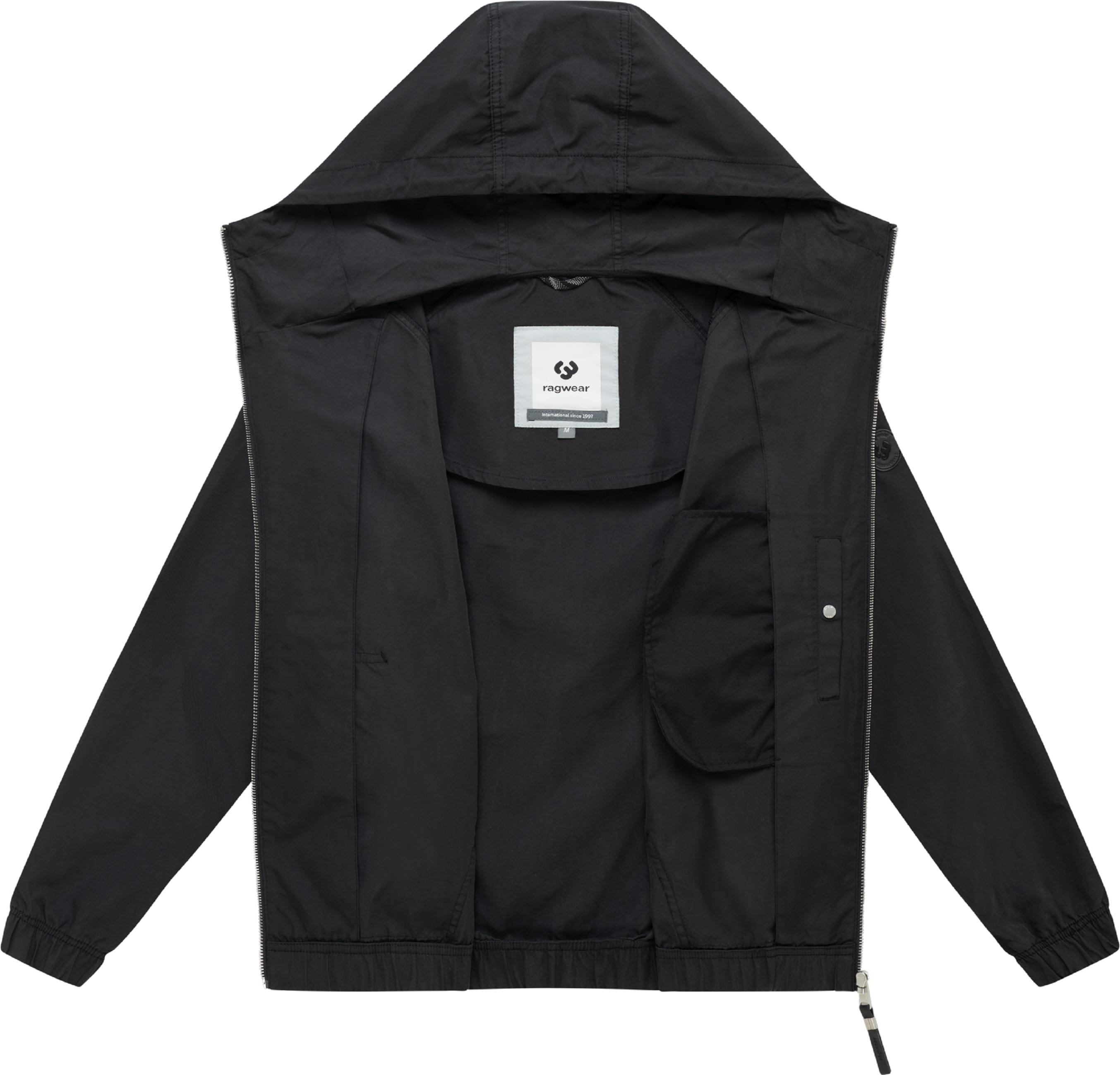 Leichte Übergangsjacke mit verstellbarer Kapuze "Roog YOUMODO" Black
