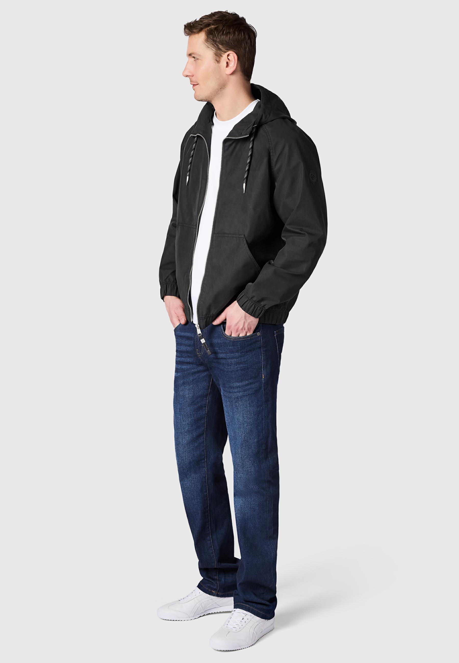 Leichte Übergangsjacke mit verstellbarer Kapuze "Roog YOUMODO" Black