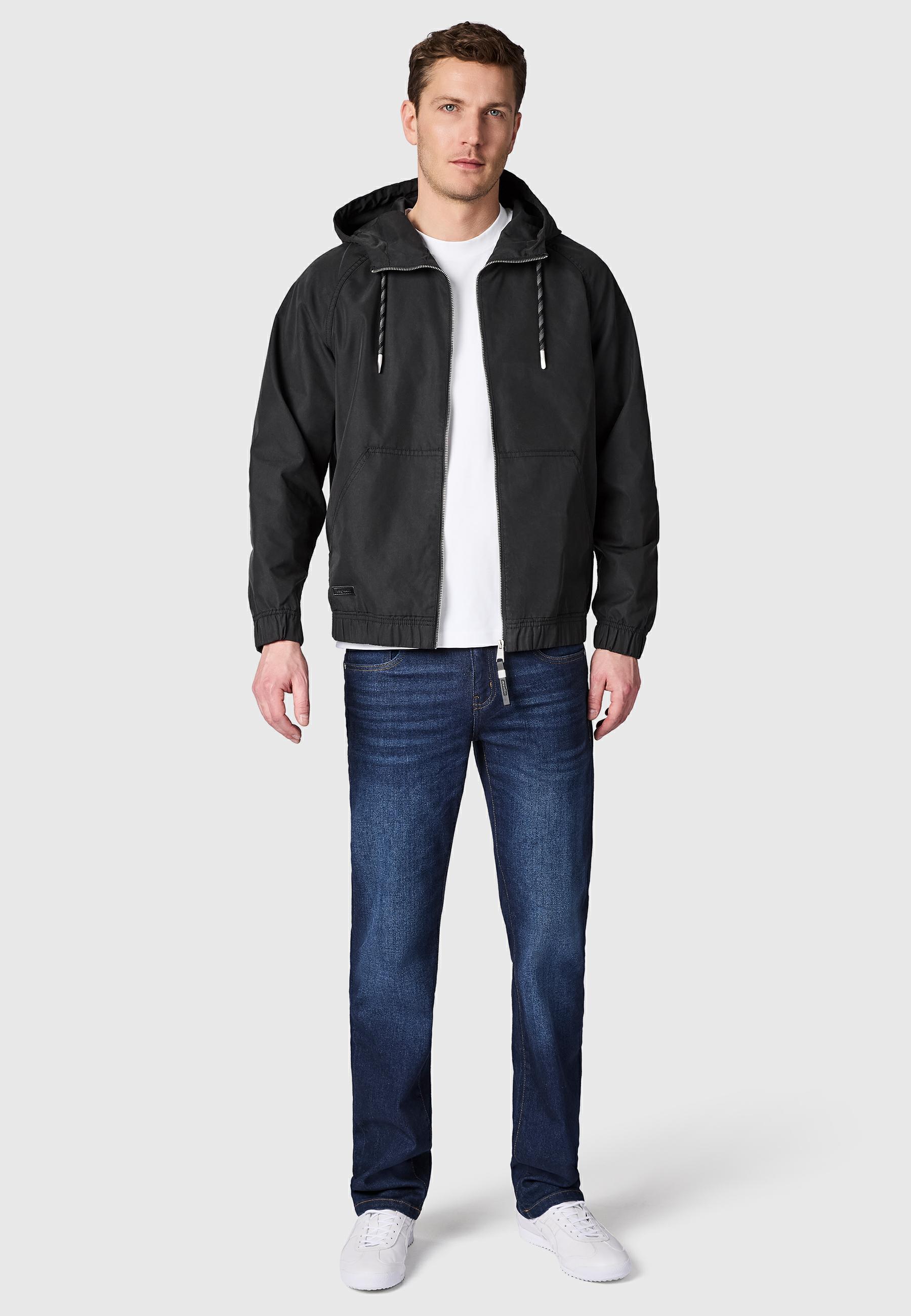 Leichte Übergangsjacke mit verstellbarer Kapuze "Roog YOUMODO" Black