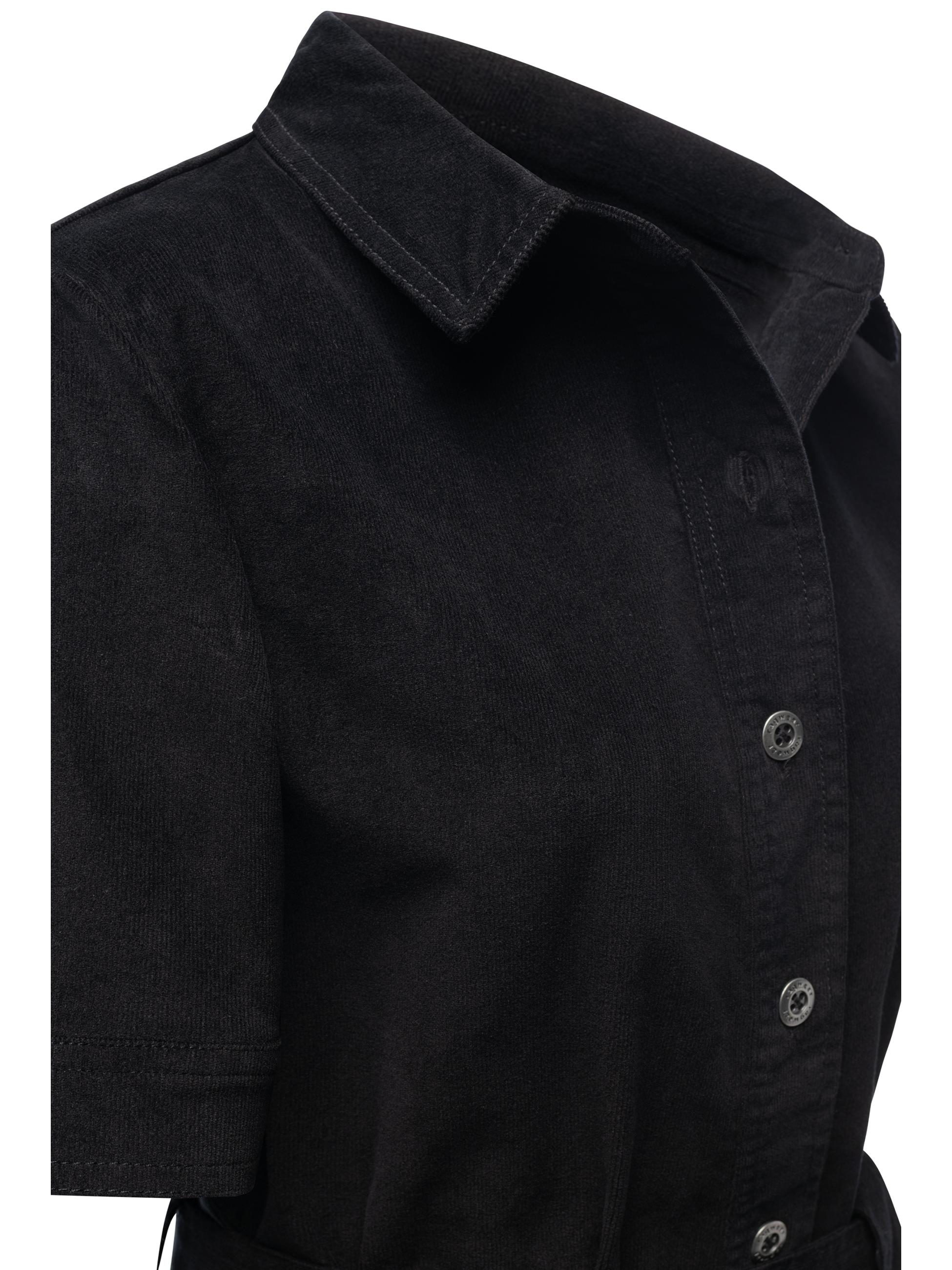 Kordkleid mit Hemdkragen "Rozyna Cordy YOUMODO" Black