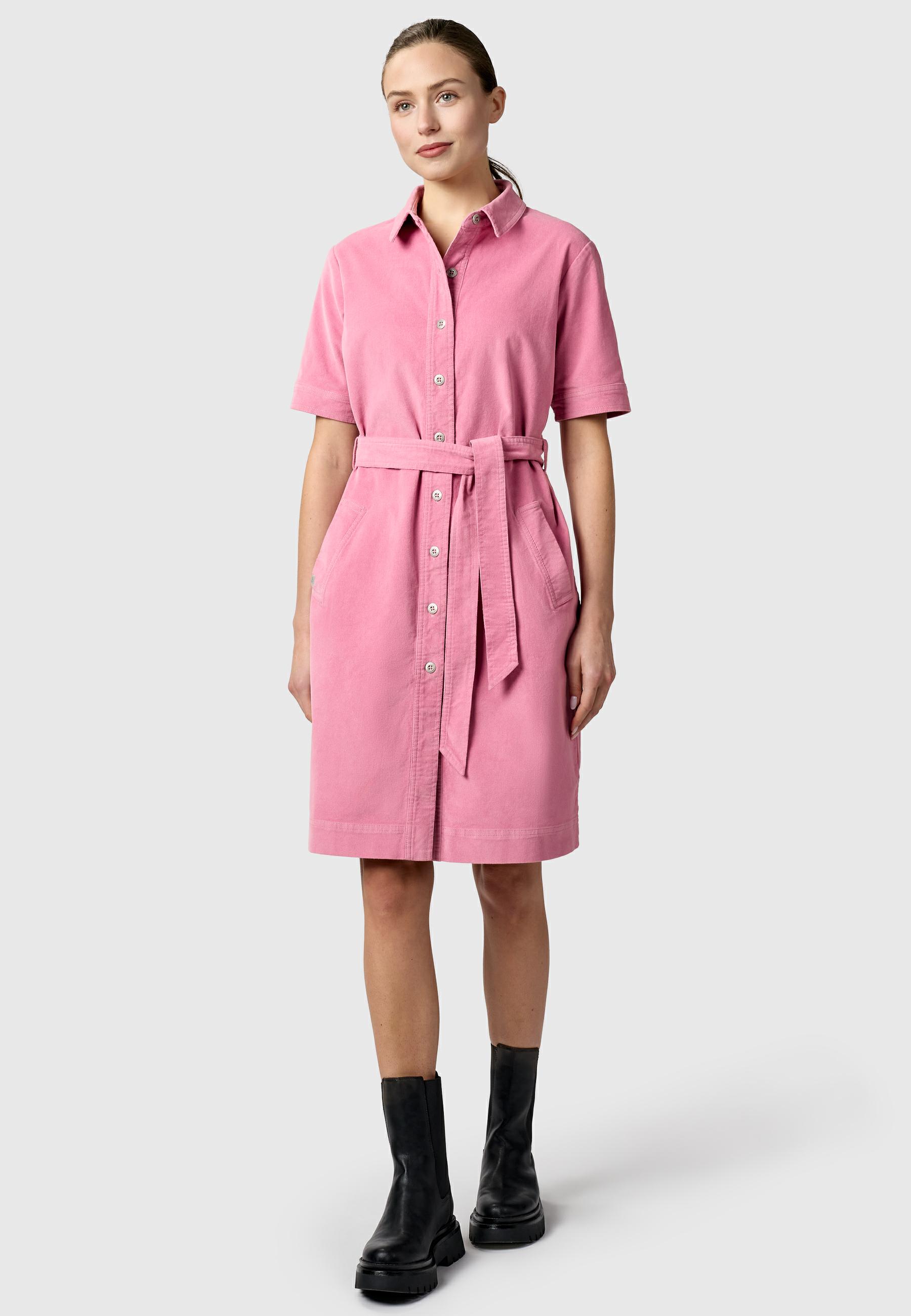 Kordkleid mit Hemdkragen "Rozyna Cordy YOUMODO" Dusty Rose