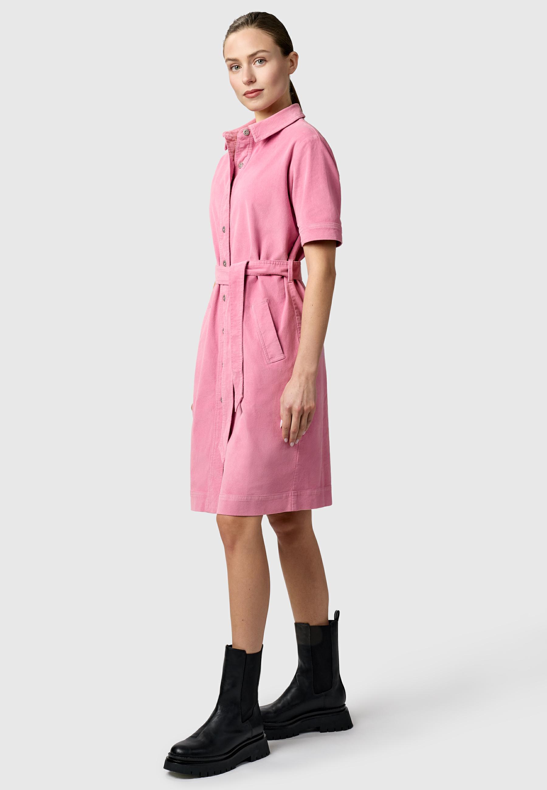 Kordkleid mit Hemdkragen "Rozyna Cordy YOUMODO" Dusty Rose