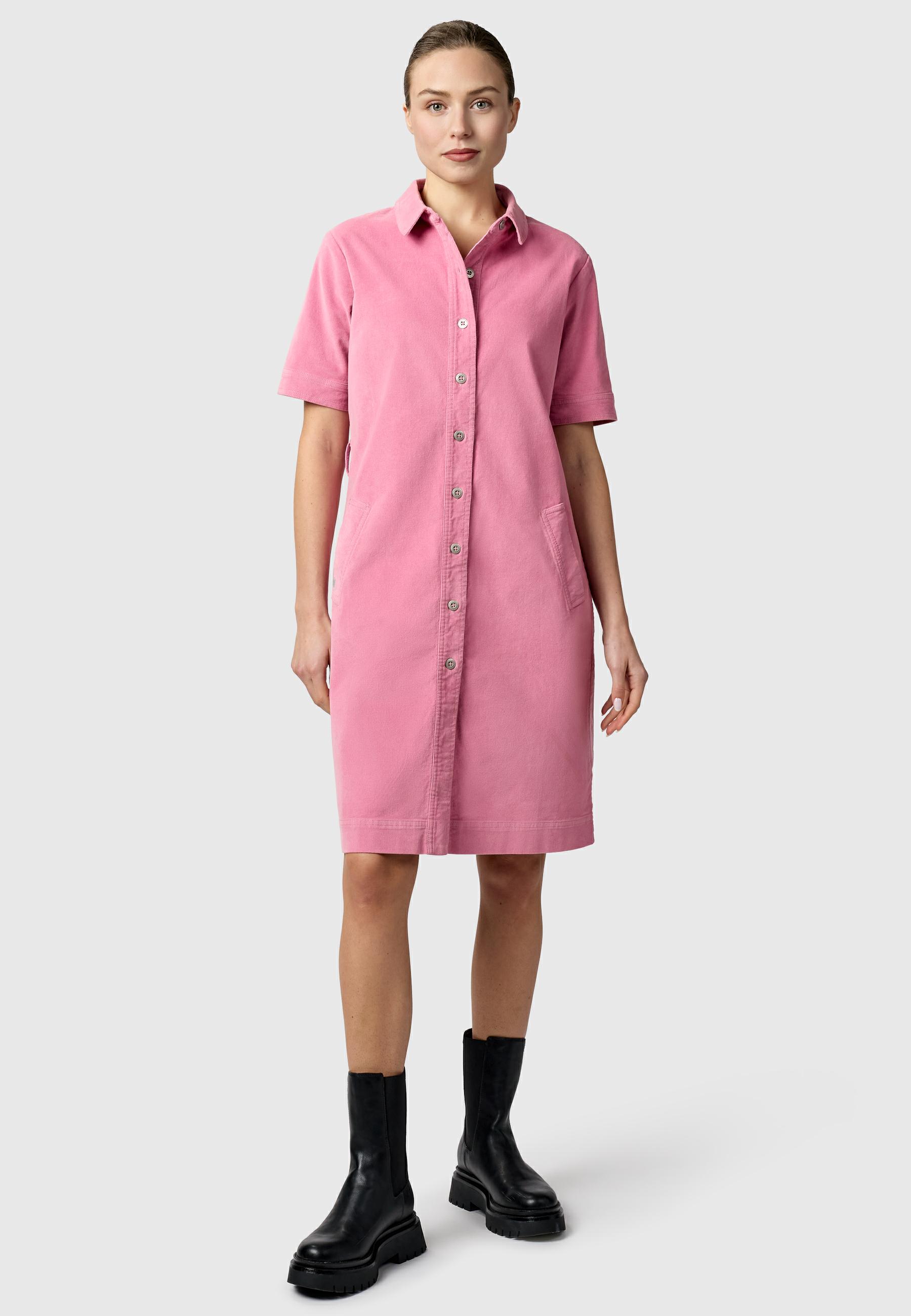 Kordkleid mit Hemdkragen "Rozyna Cordy YOUMODO" Dusty Rose