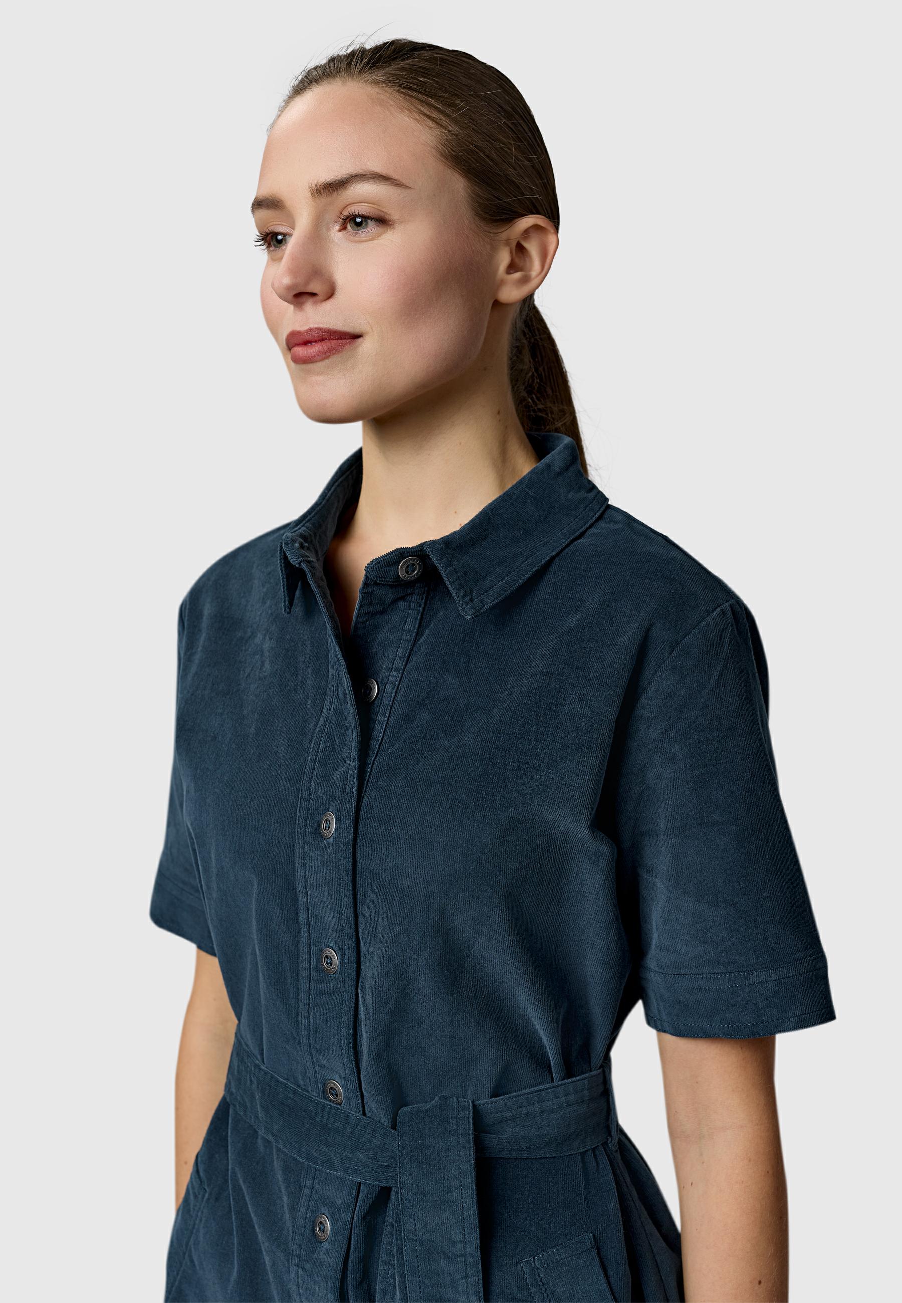 Kordkleid mit Hemdkragen "Rozyna Cordy YOUMODO" Petrol