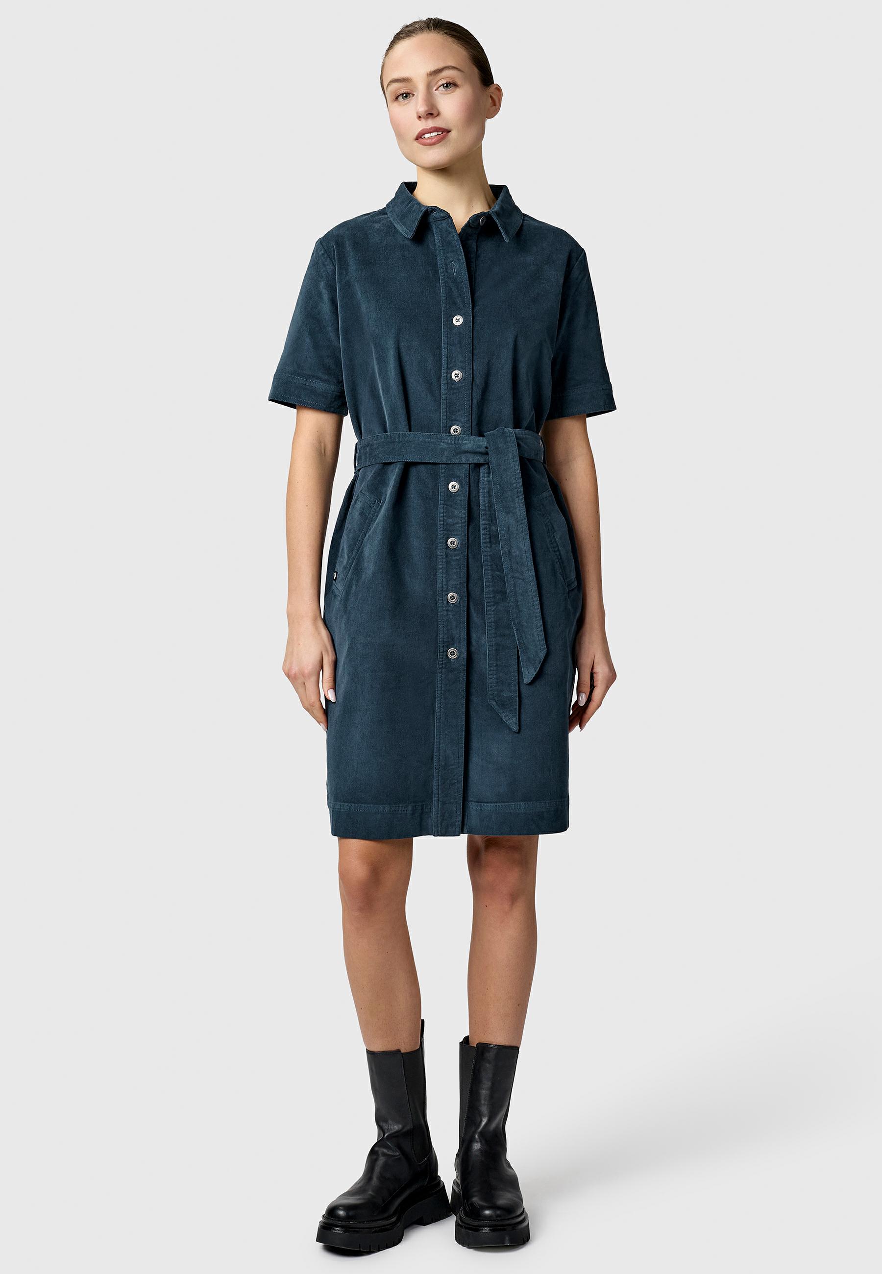 Kordkleid mit Hemdkragen "Rozyna Cordy YOUMODO" Petrol