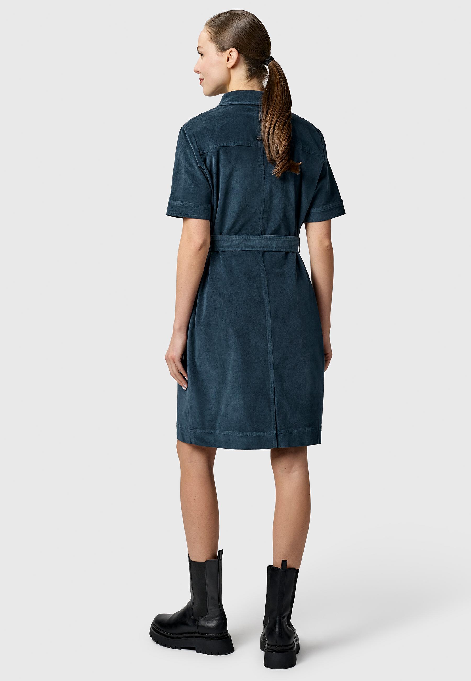 Kordkleid mit Hemdkragen "Rozyna Cordy YOUMODO" Petrol