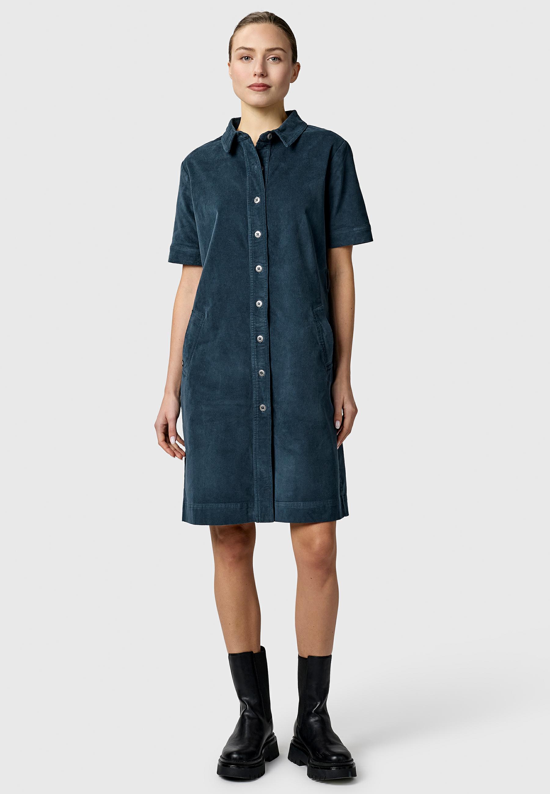 Kordkleid mit Hemdkragen "Rozyna Cordy YOUMODO" Petrol