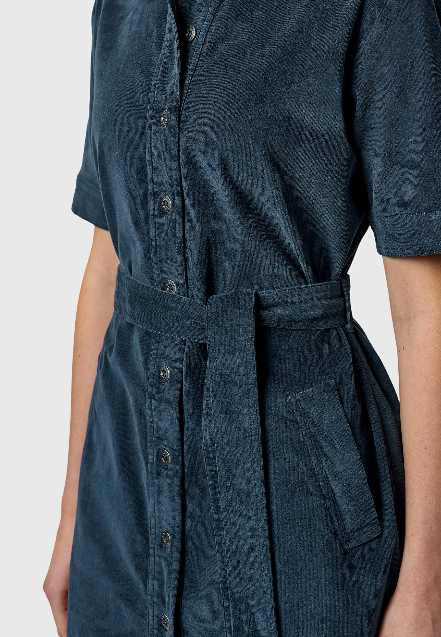 Kordkleid mit Hemdkragen "Rozyna Cordy YOUMODO" Petrol