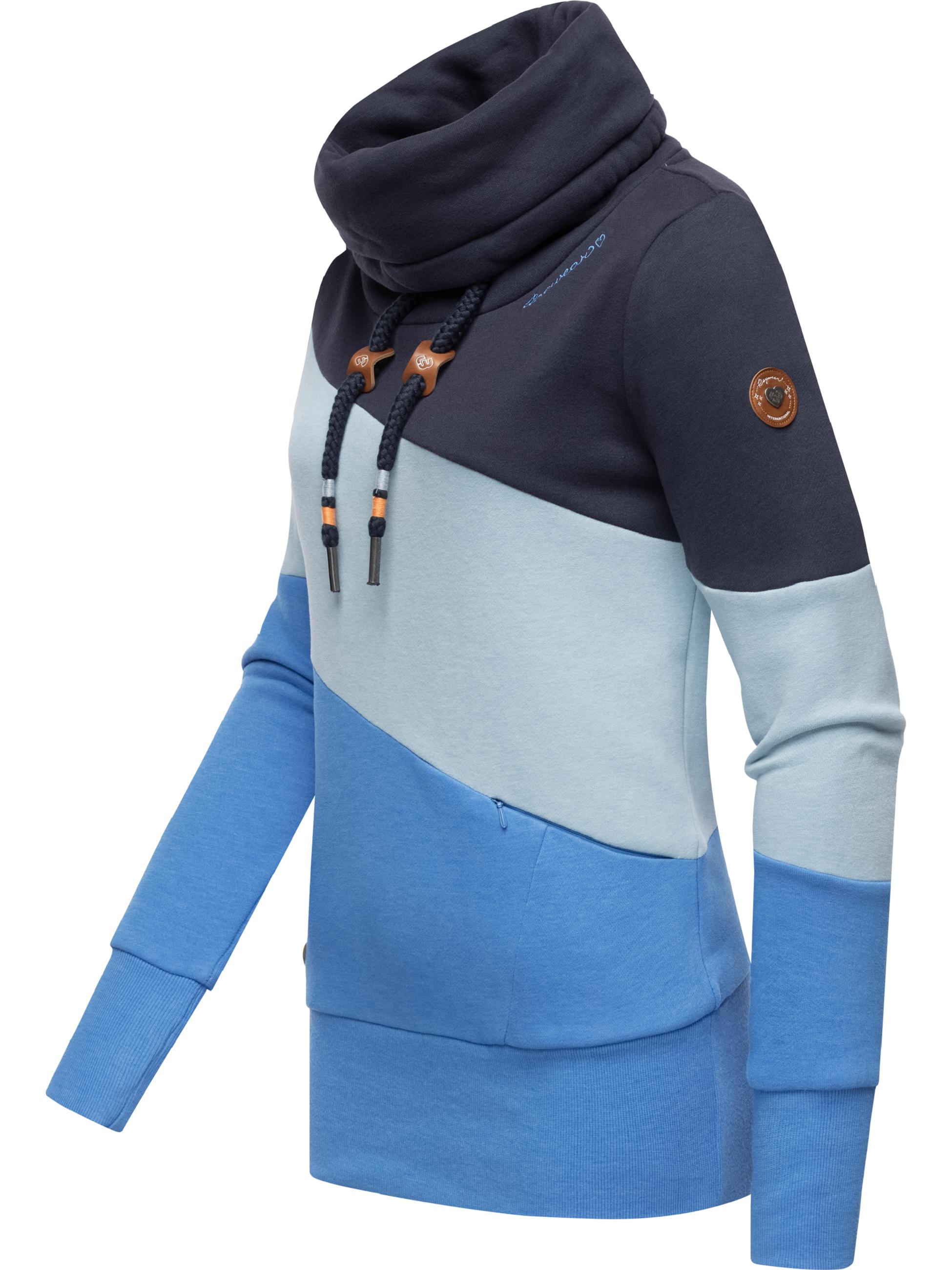 Sweatshirt mit hohem Kragen "Rumika" Blue